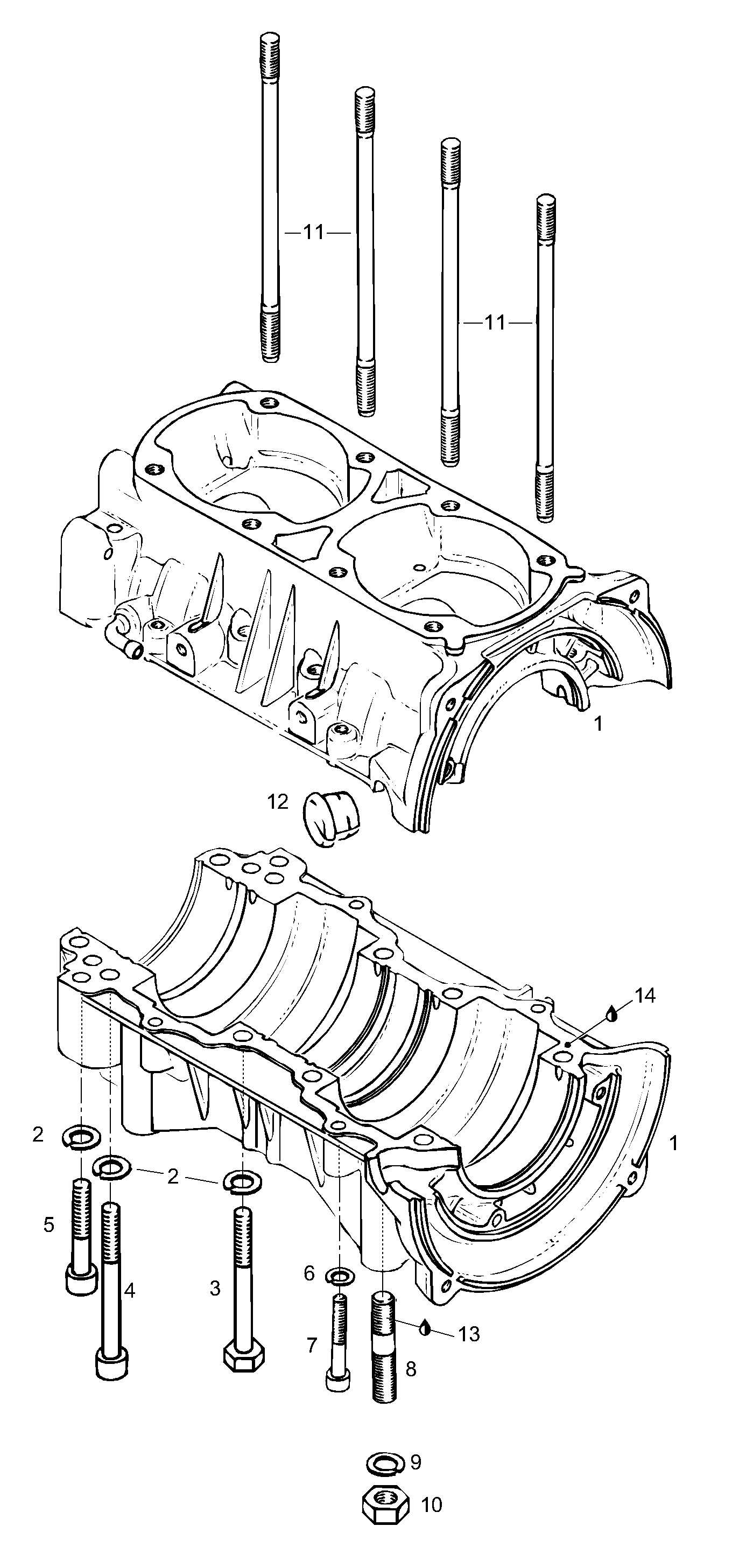 Схема узла: Crankcase