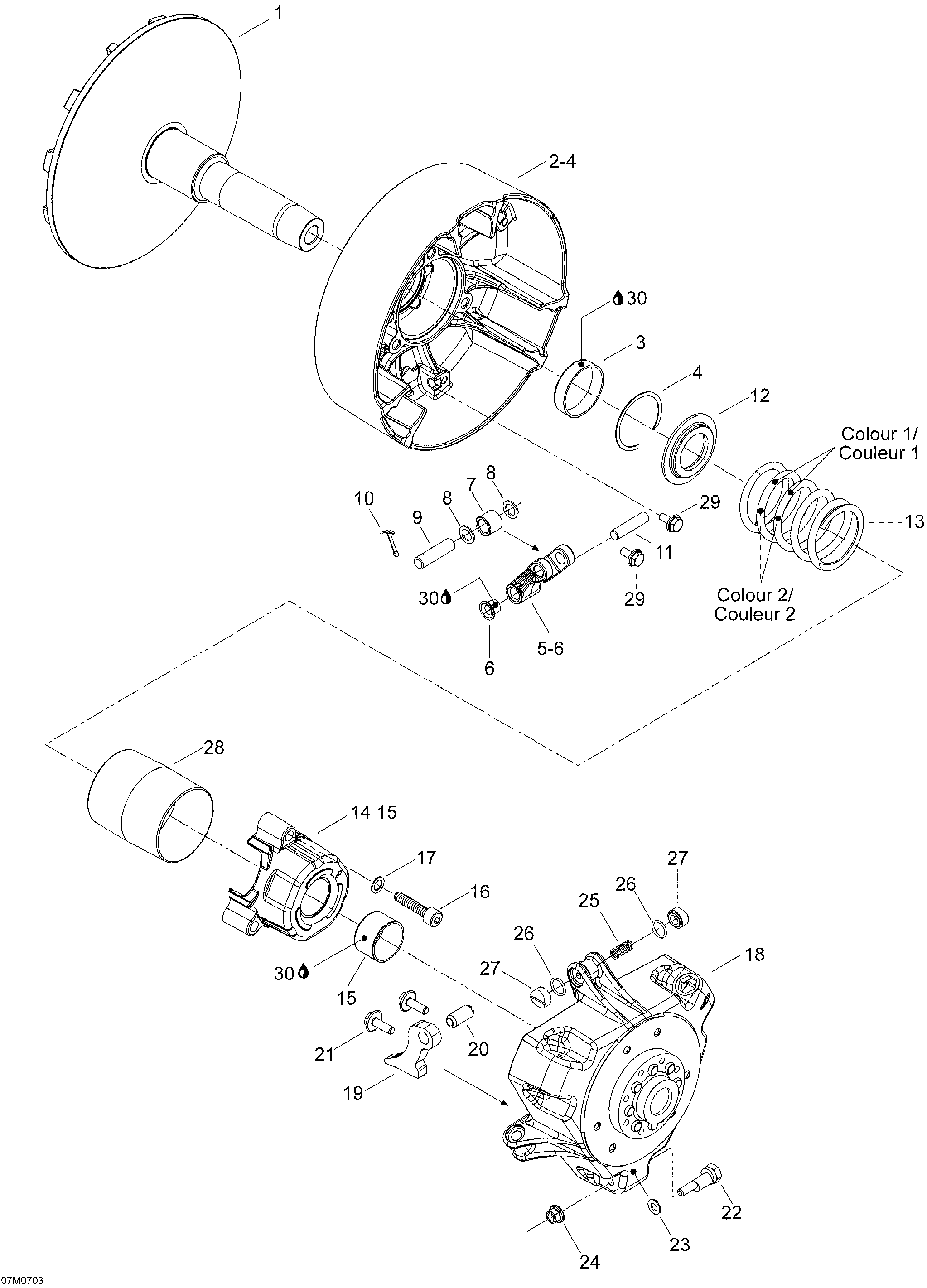 Схема узла: Drive Pulley