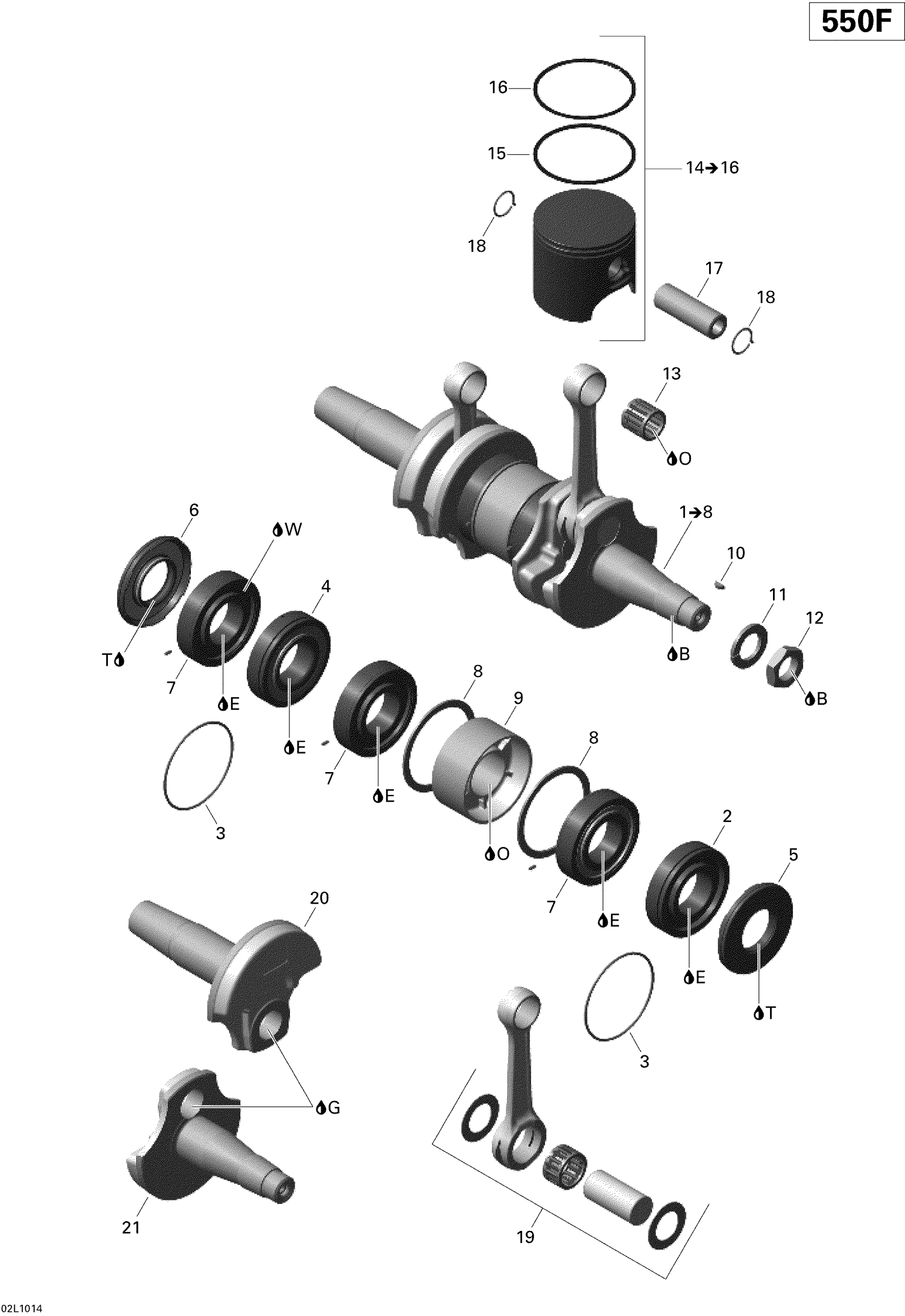 Схема узла: Crankshaft And Pistons