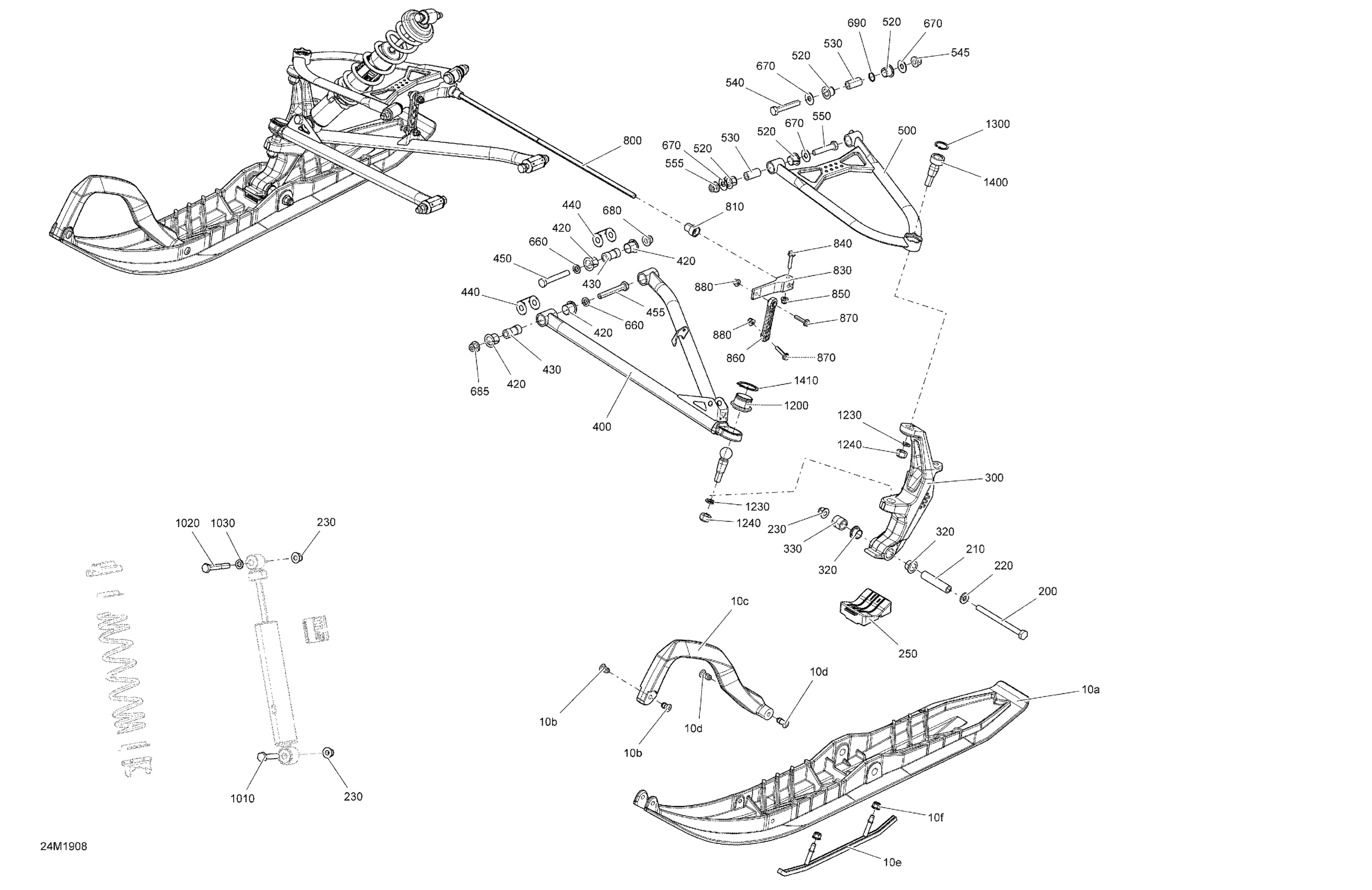 Схема узла: Front Suspension And Ski