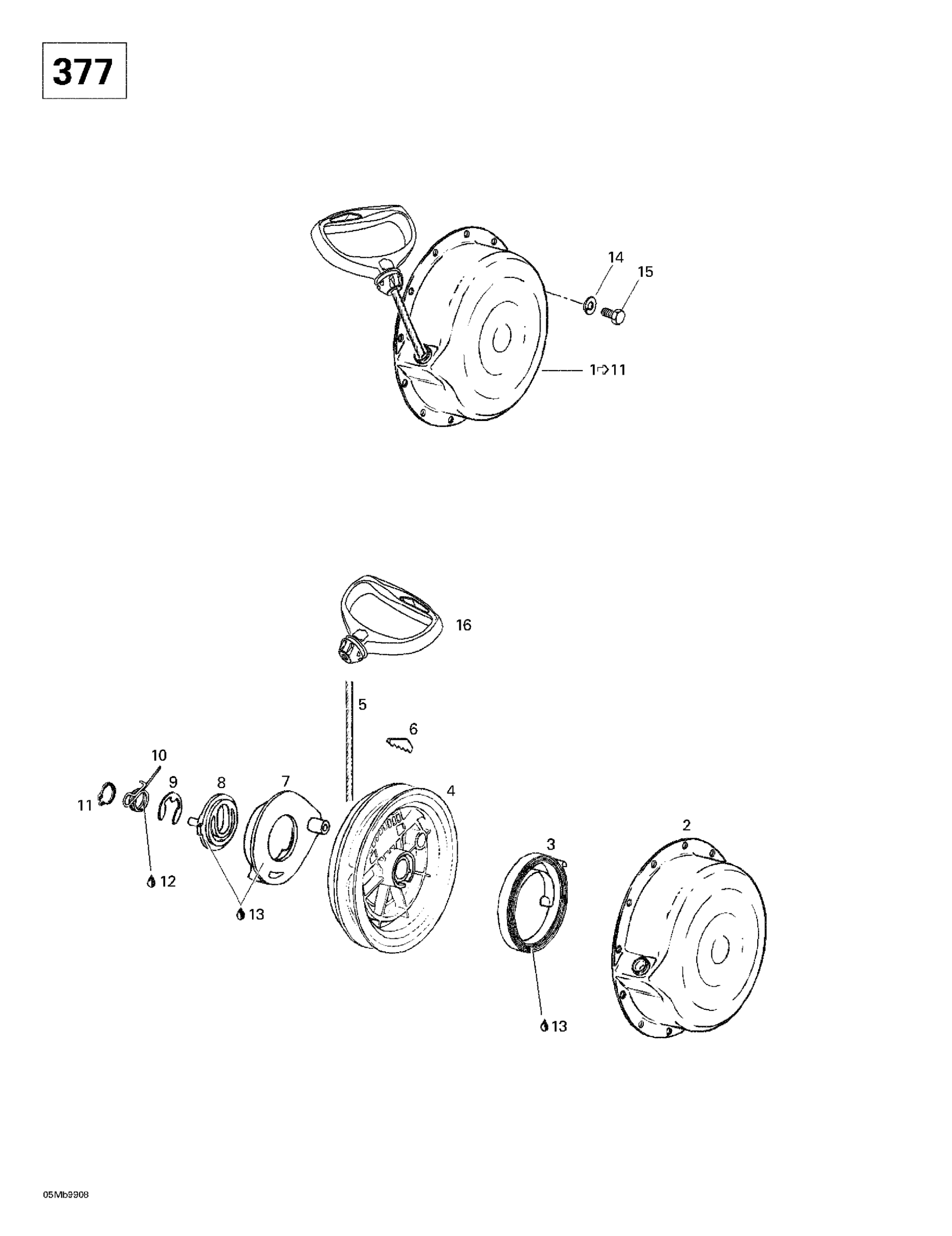 Схема узла: Rewind Starter (377)