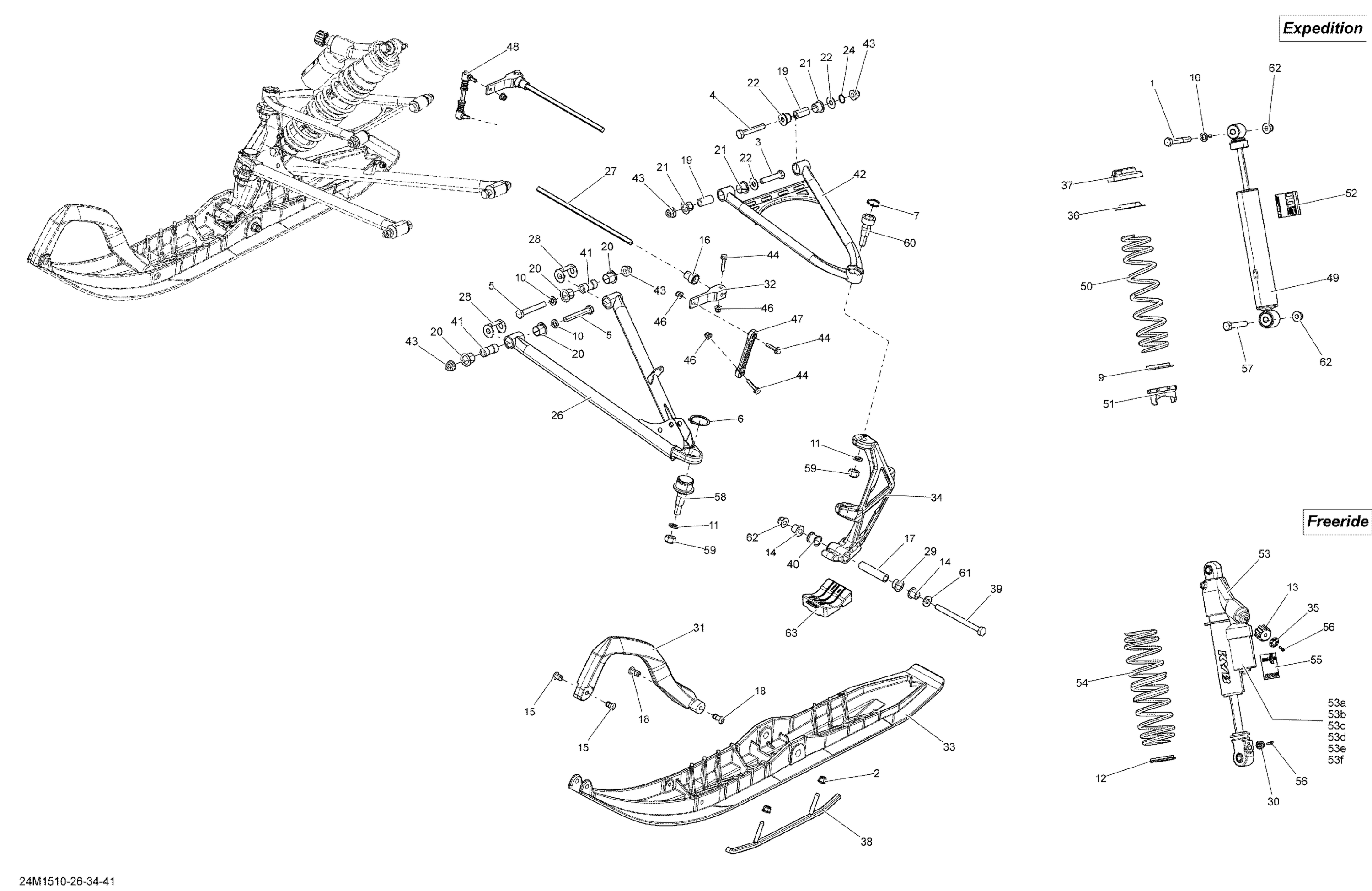 Схема узла: Front Suspension And Ski _24M1510
