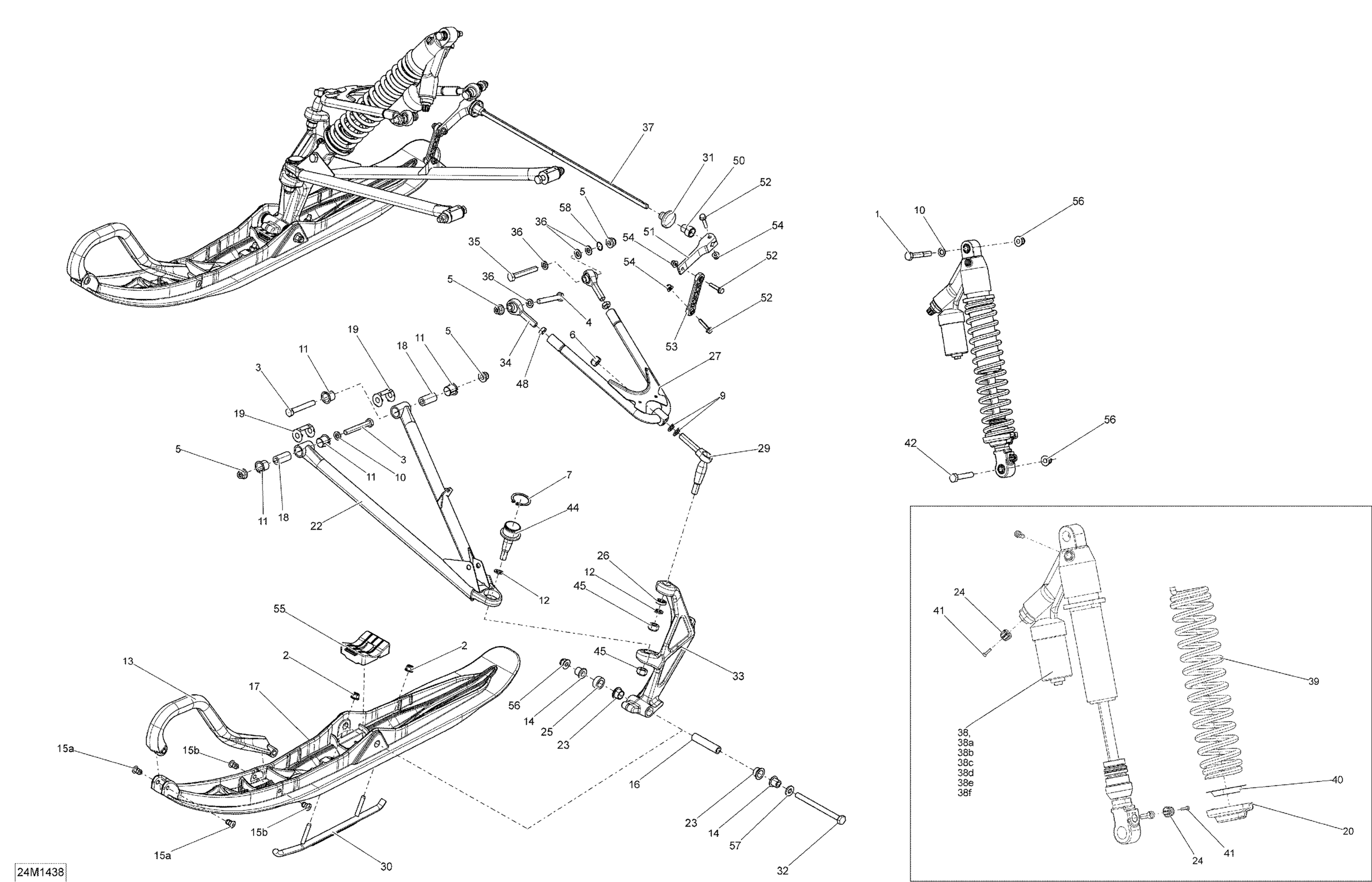 Схема узла: Front Suspension And Ski _24M1438