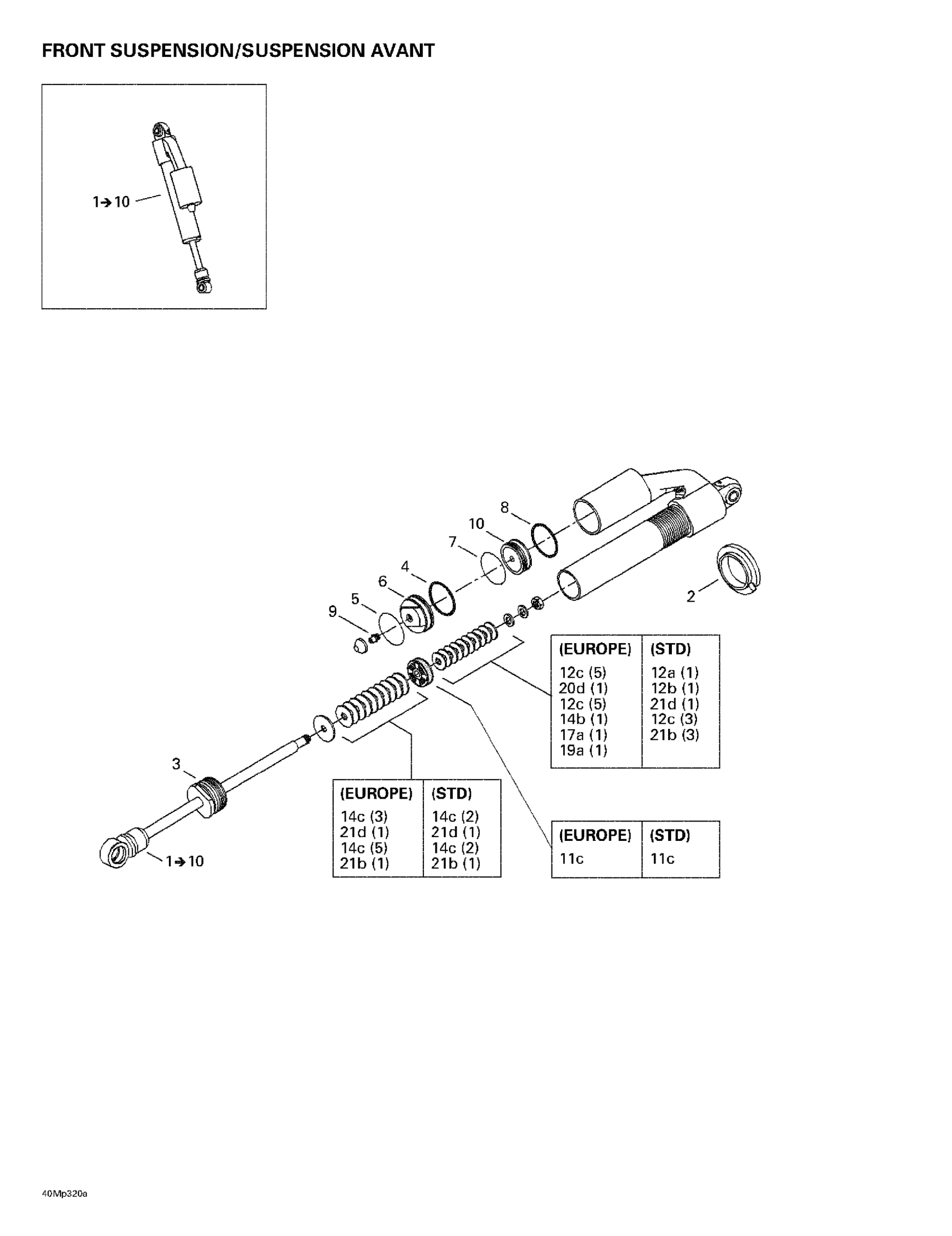 Схема узла: Front Take Apart Shocks