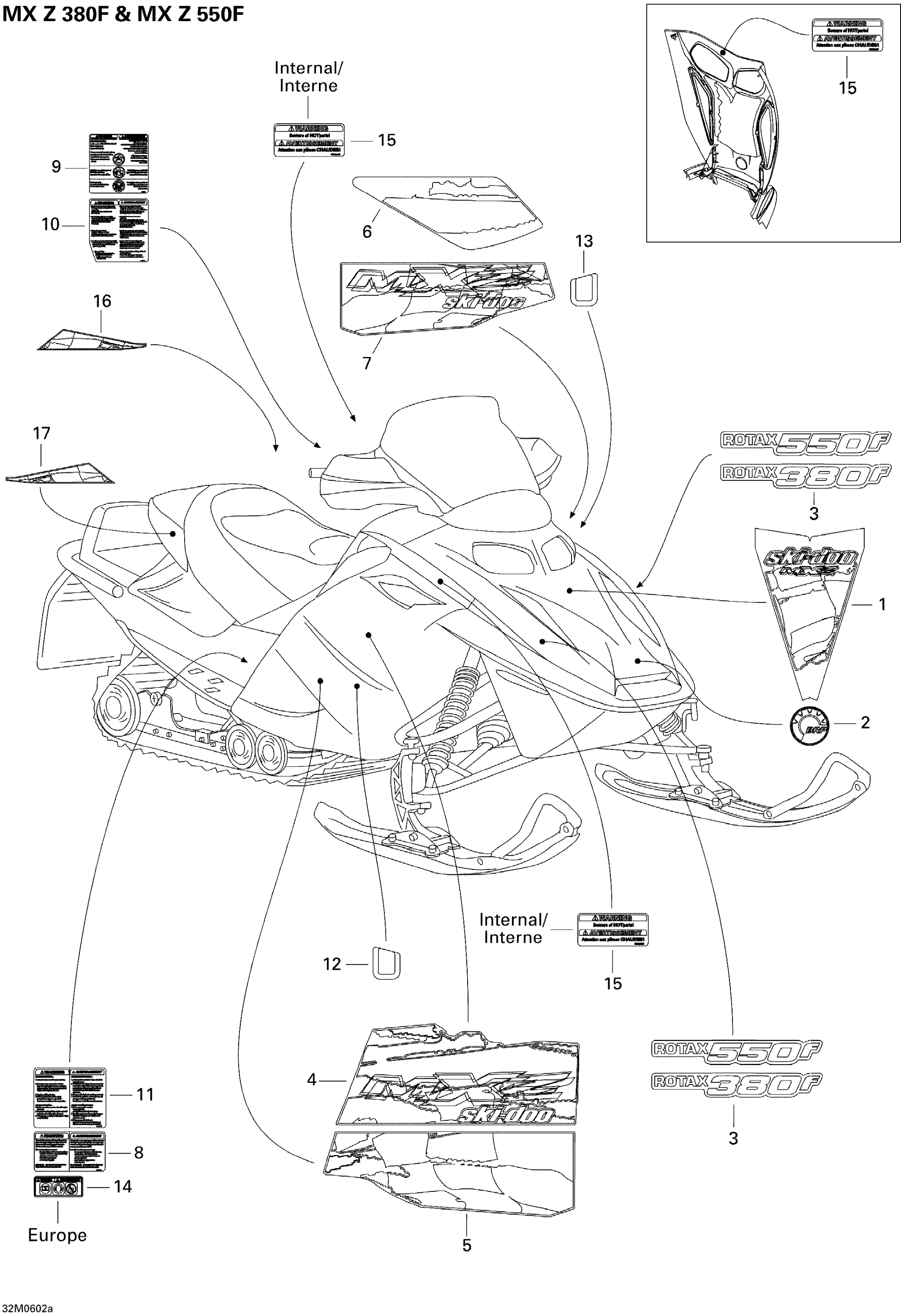 Схема узла: Decals MX Z 550F