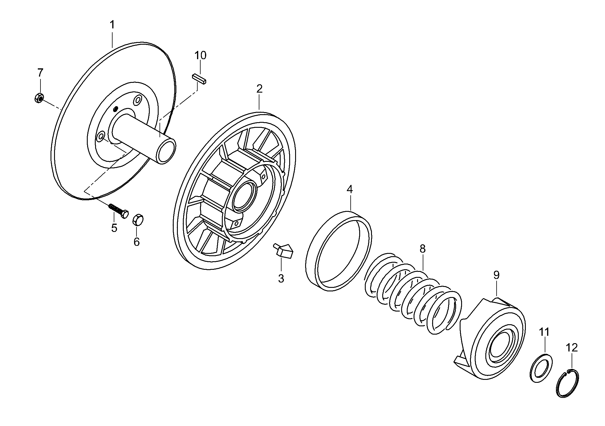 Схема узла: Driven Pulley