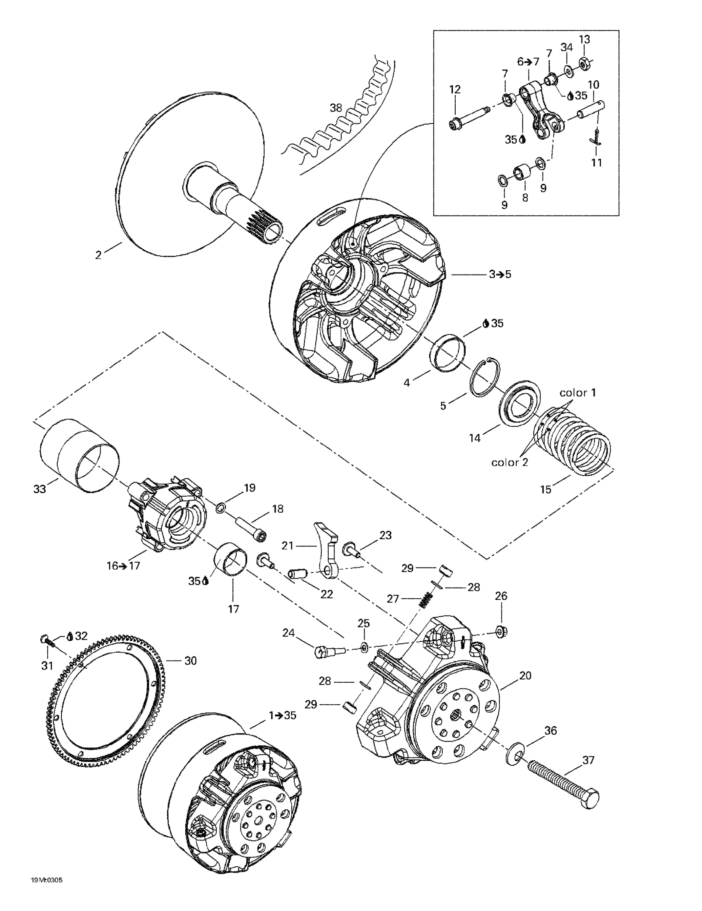 Схема узла: Drive Pulley