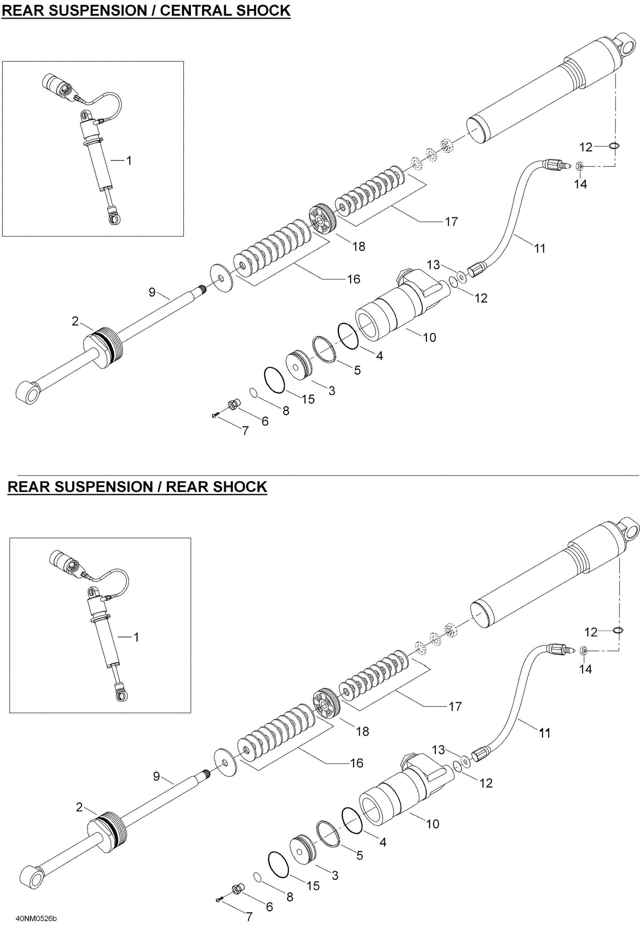 Схема узла: Take Apart Shock rear
