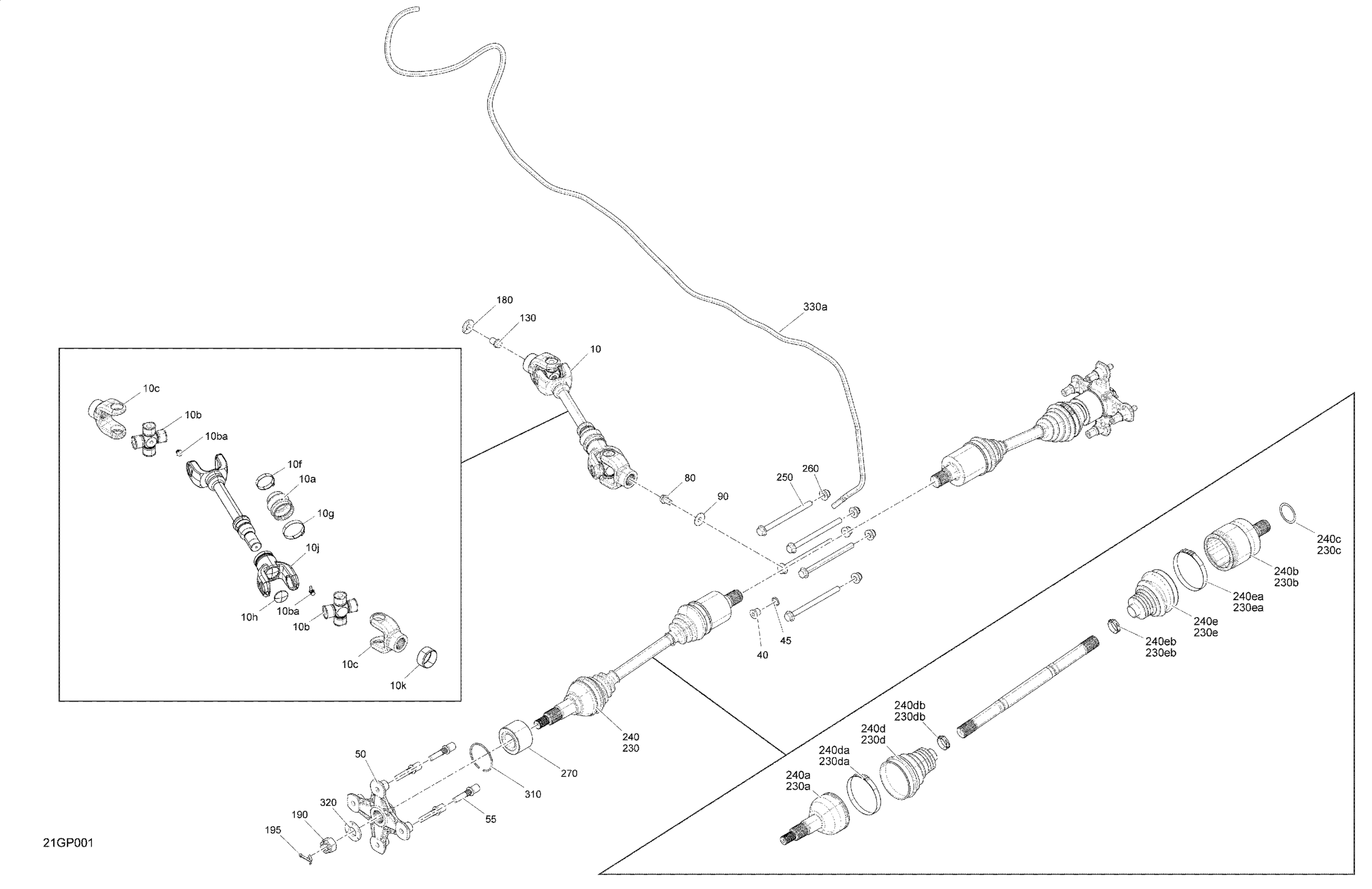 Схема узла: Drive - Rear - Common Parts - MAX