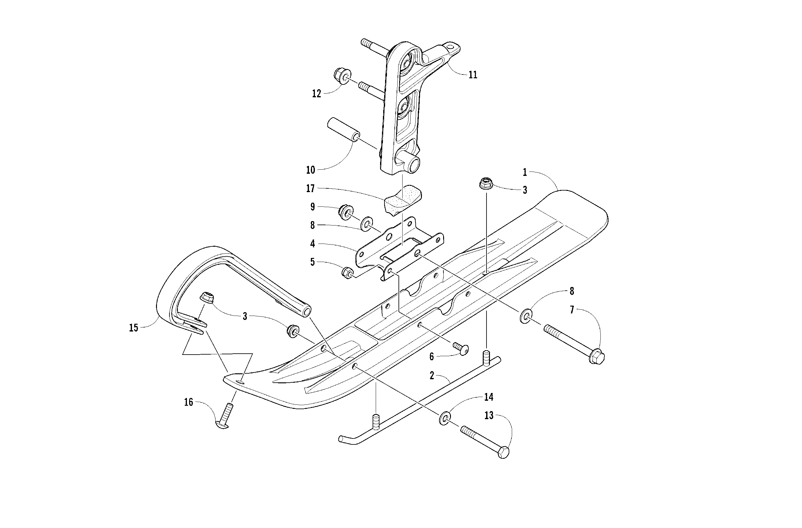 Схема узла: Front Suspension Ski