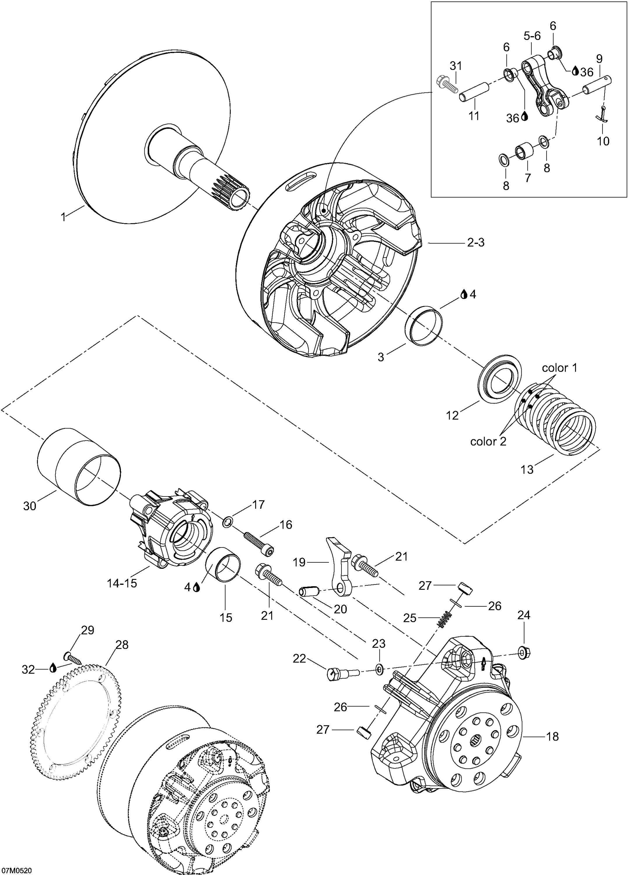 Схема узла: Drive Pulley