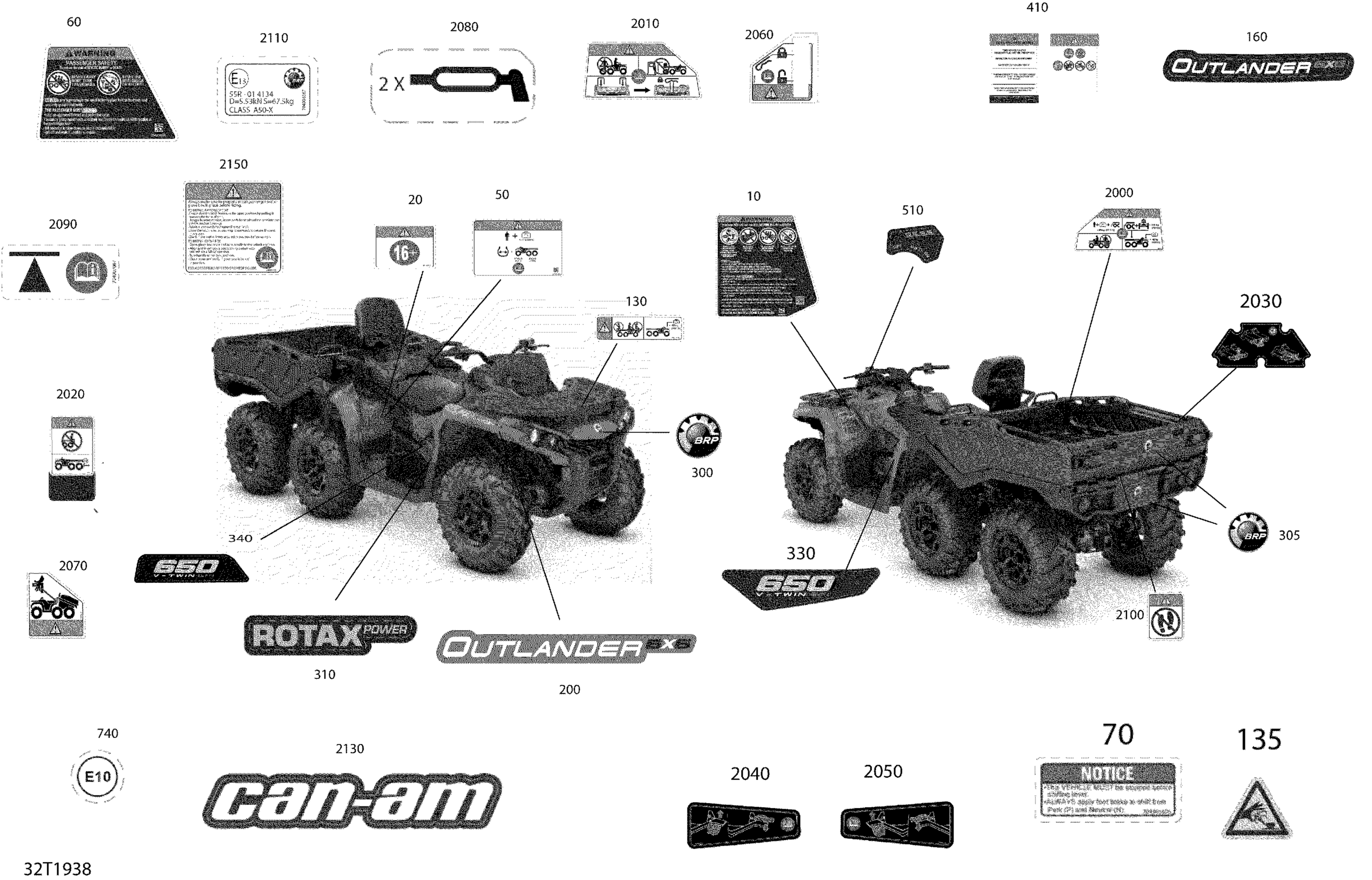 Decals Outlander 6X6 - 650 EFI - DPS