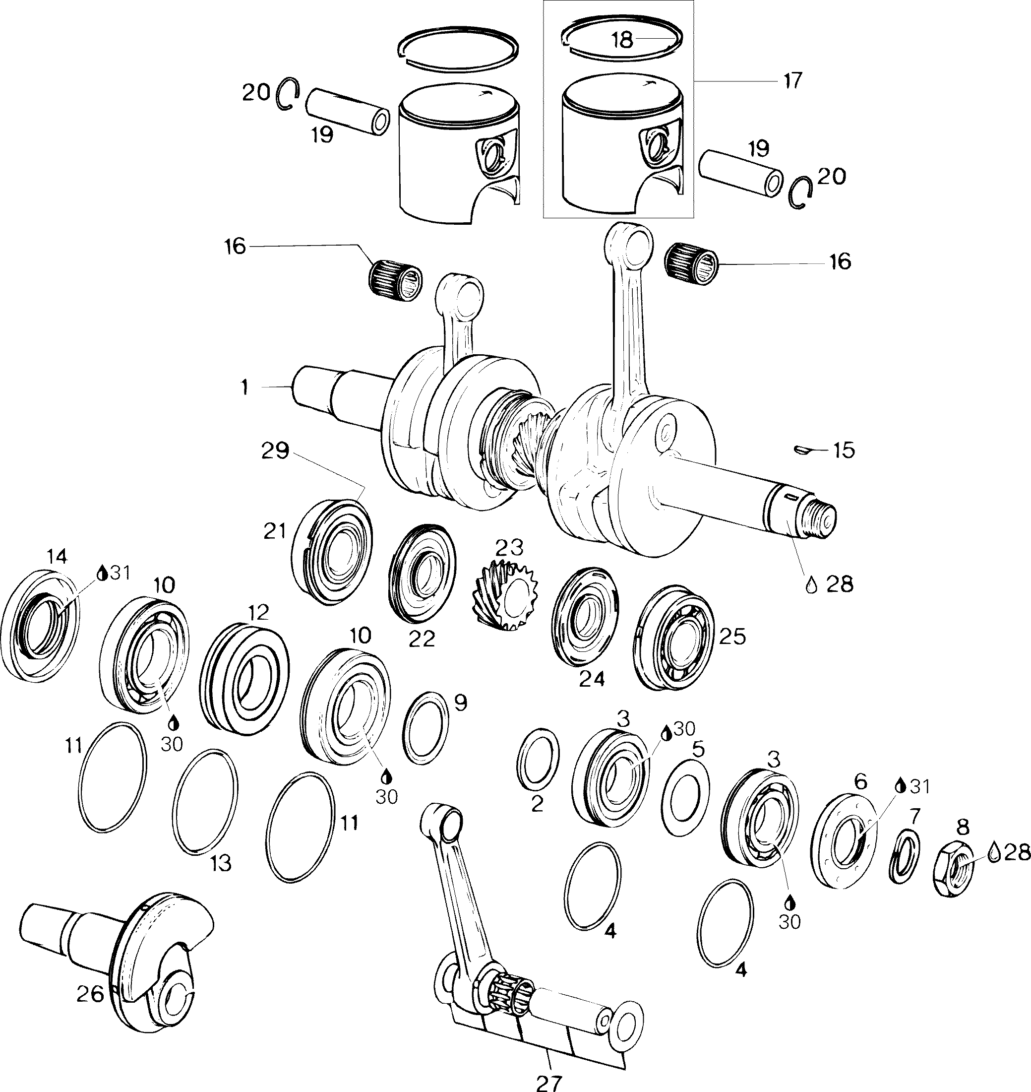 Crankshaft And Pistons