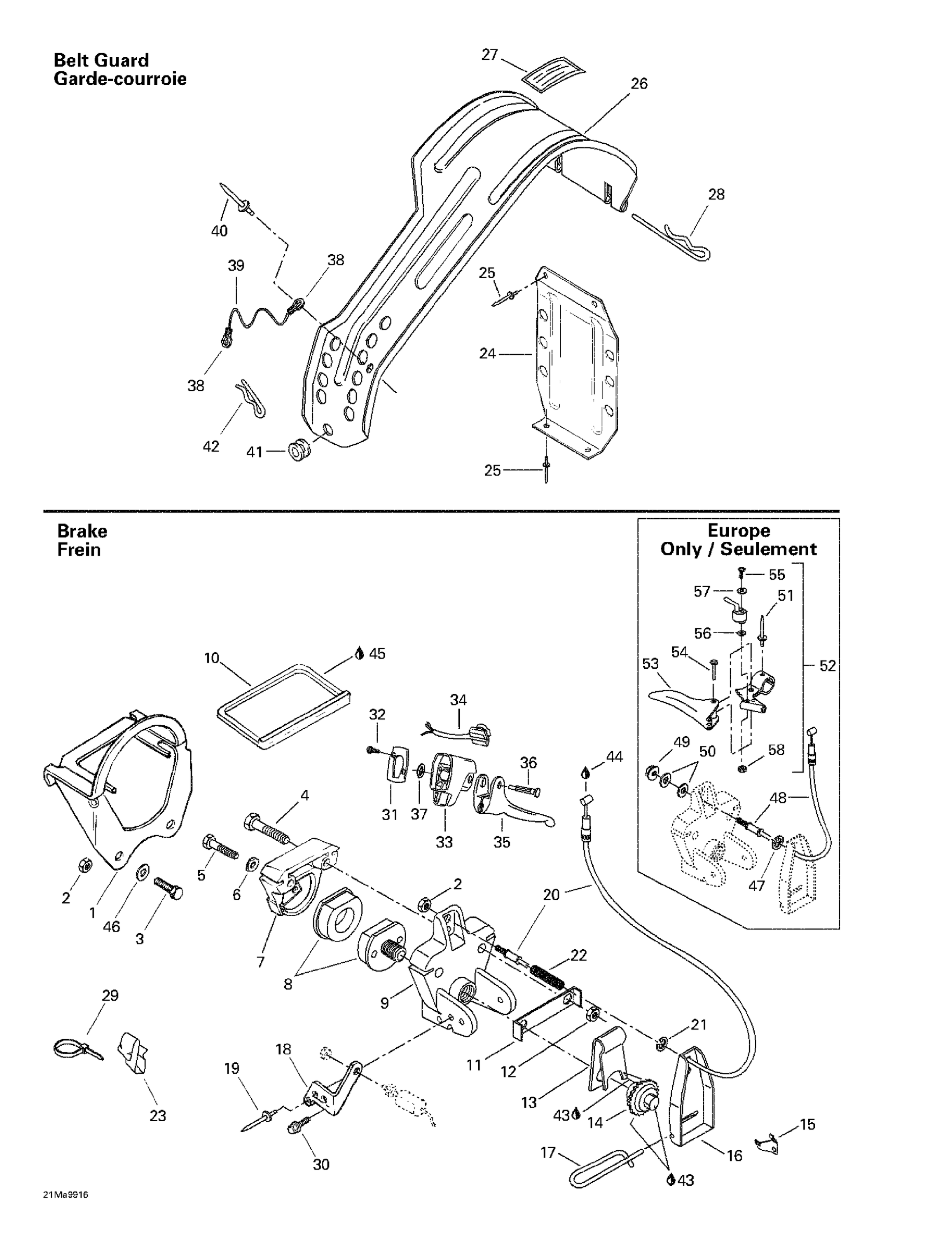 Схема узла: Brake And Belt Guard