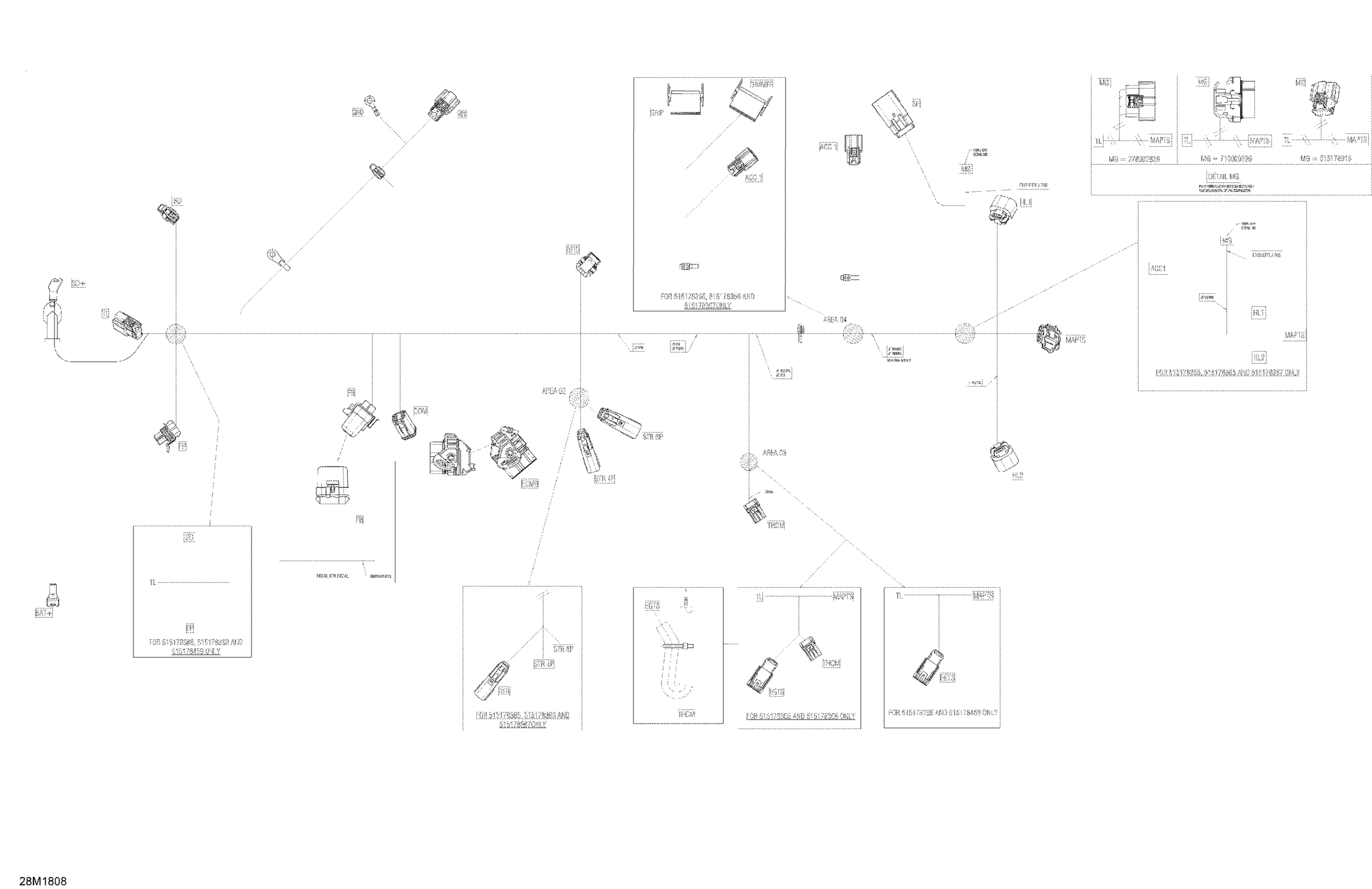 Схема узла: Main Harness - 515178366 - MXZ 600 RS
