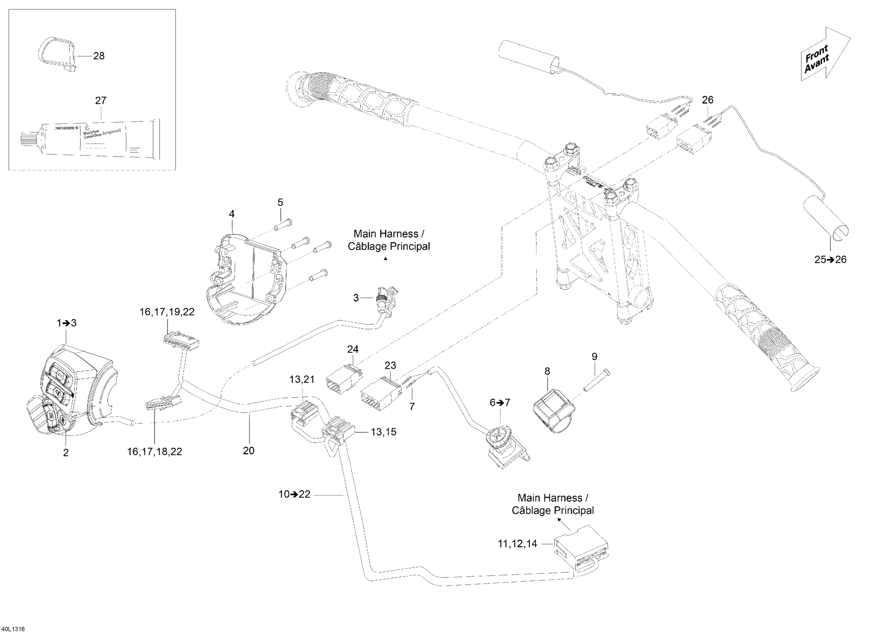 Схема узла: Steering Wiring Harness