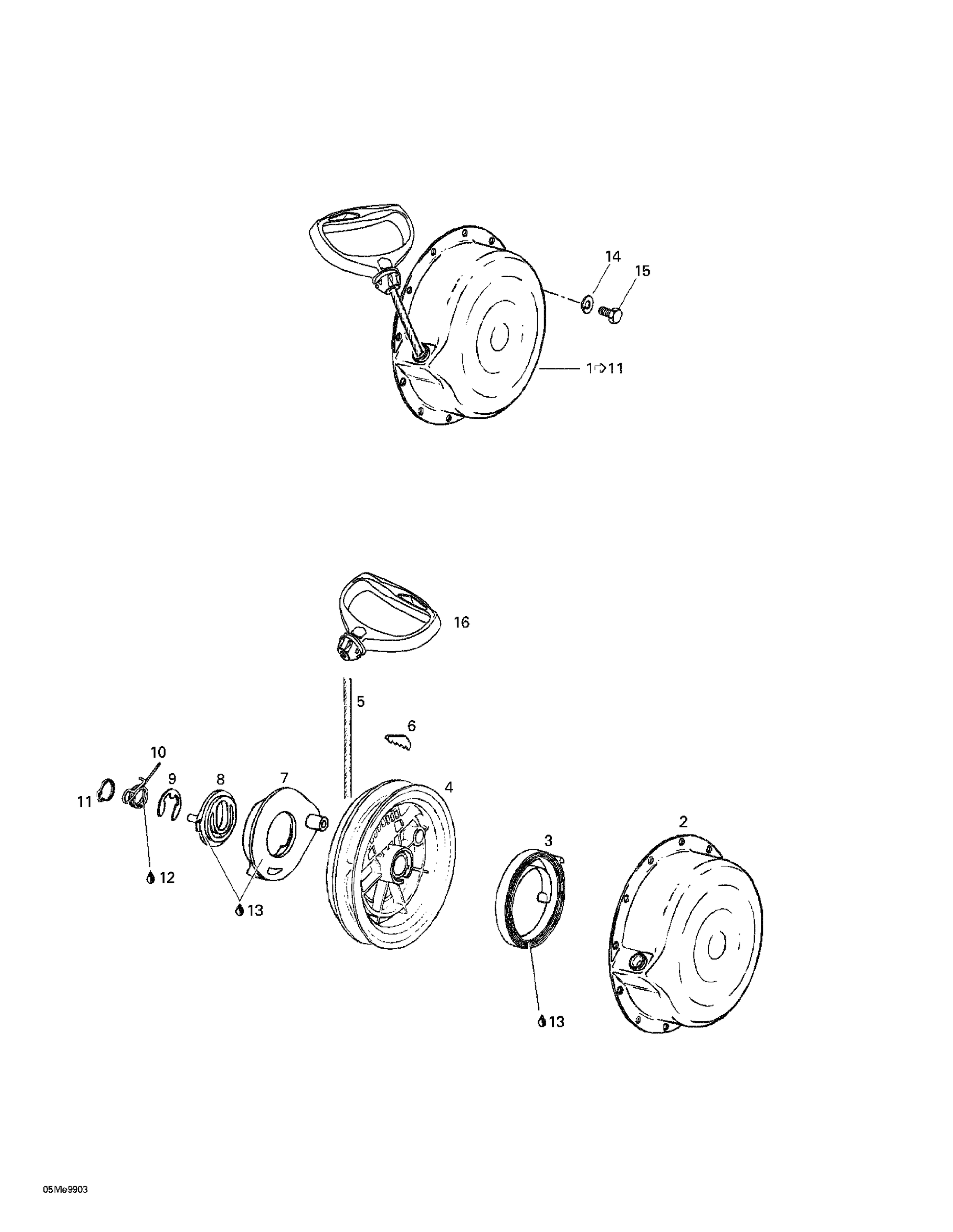 Схема узла: Rewind Starter