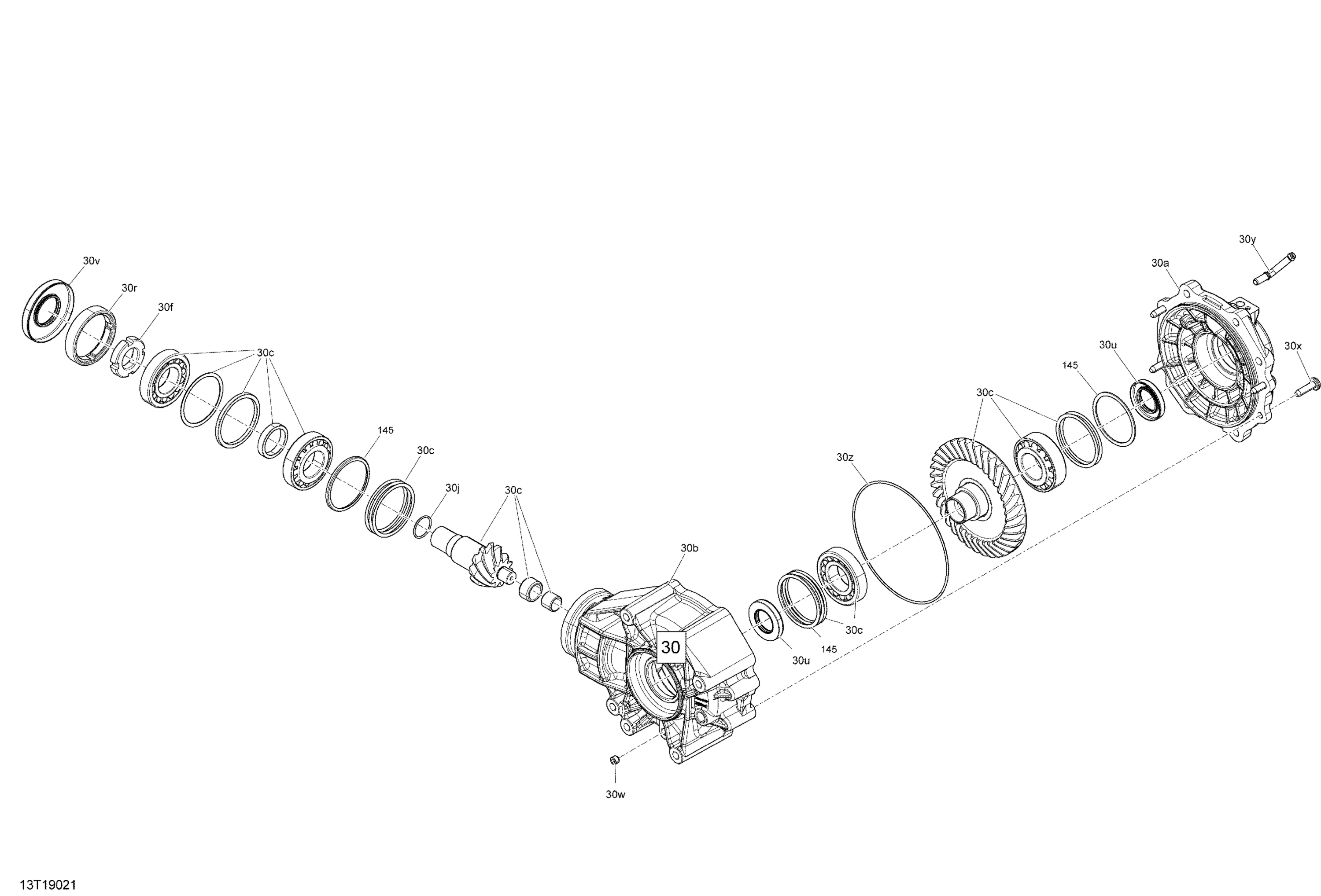 Схема узла: Rear Drive - Differential - T3
