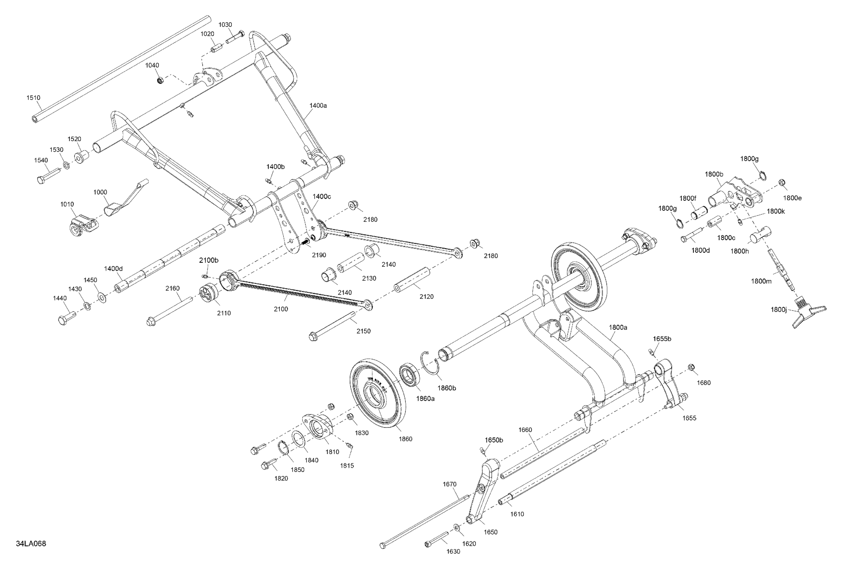 Схема узла: Suspension - Rear - Upper Section