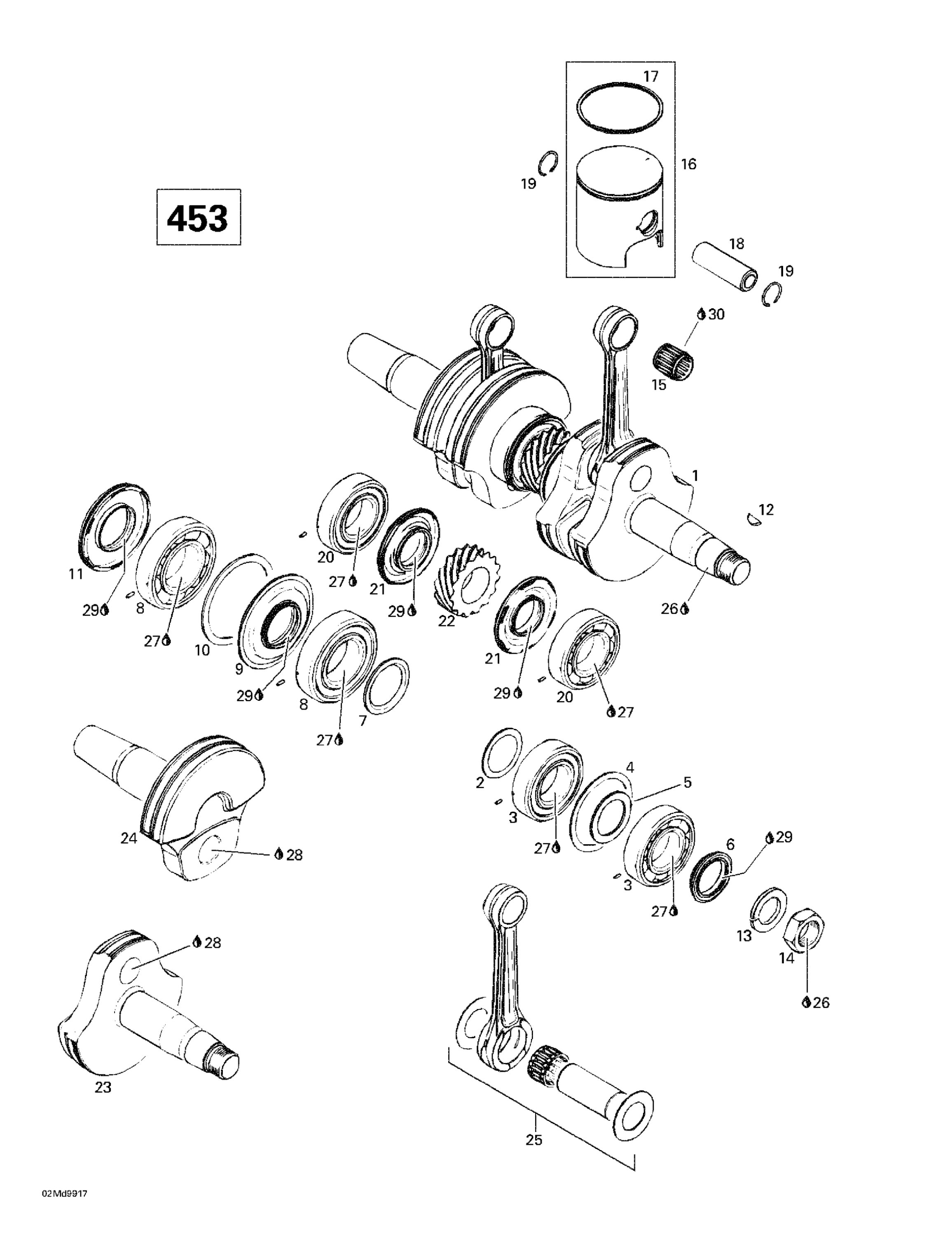 Crankshaft And Pistons (453)