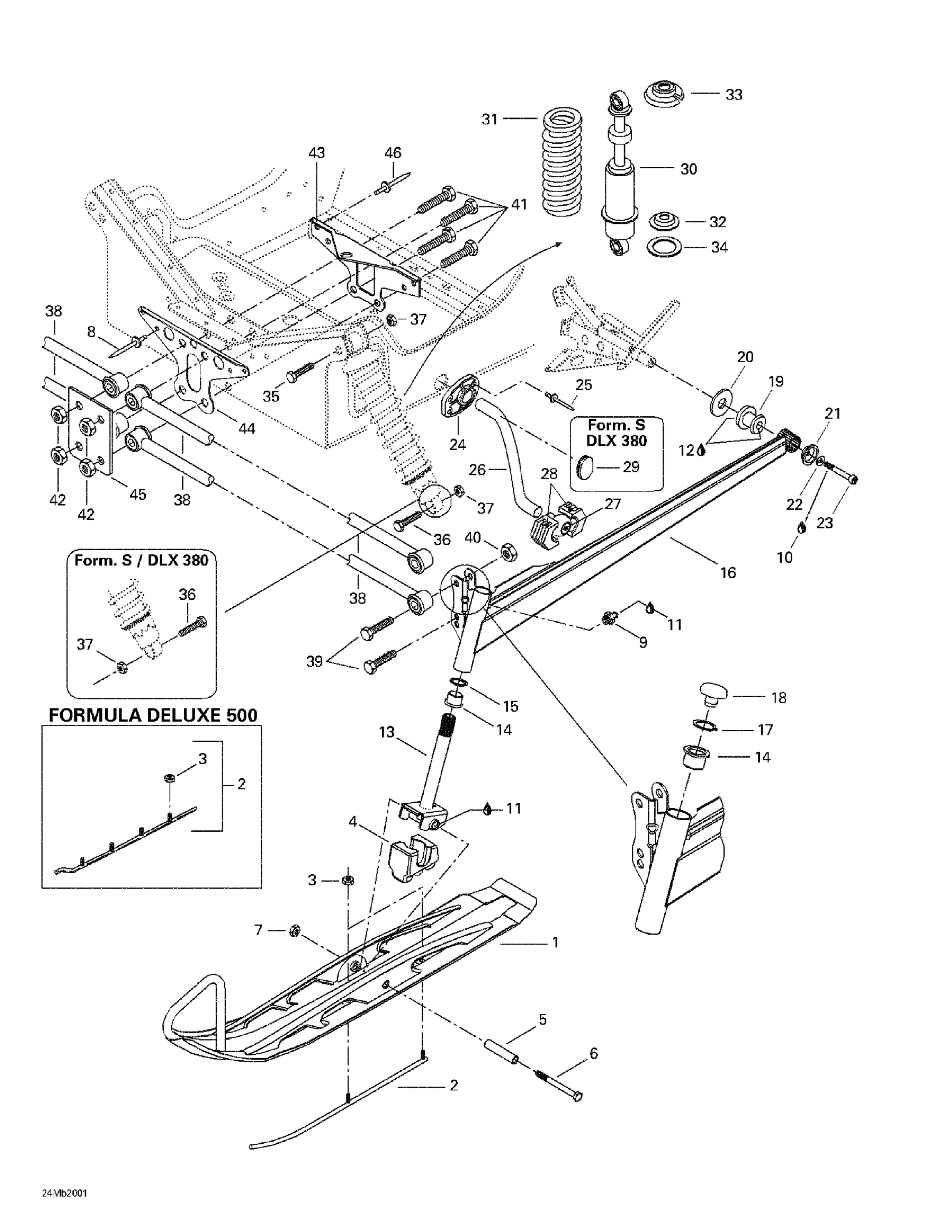 Схема узла: Front Suspension And Ski