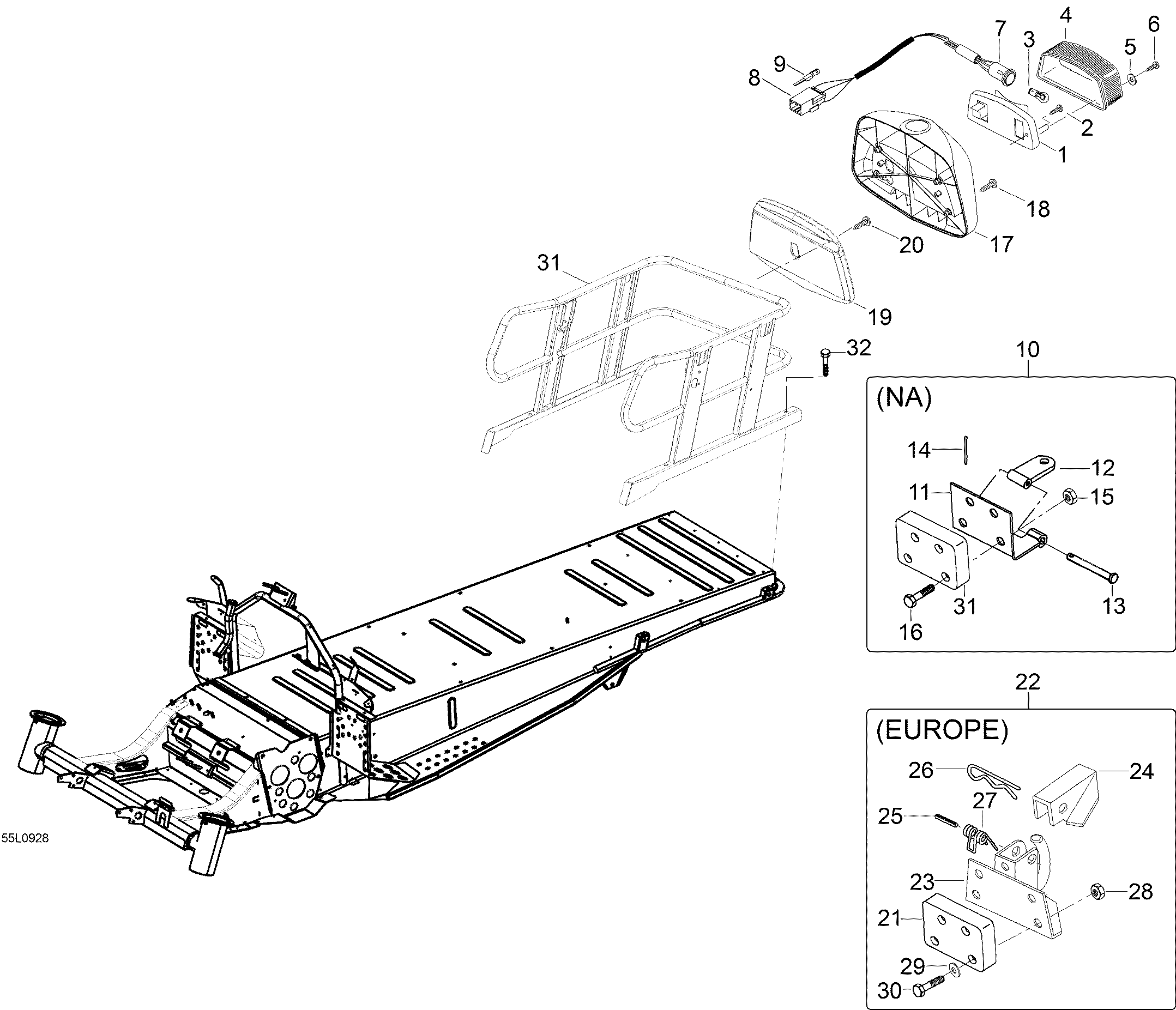 Схема узла: Luggage Rack