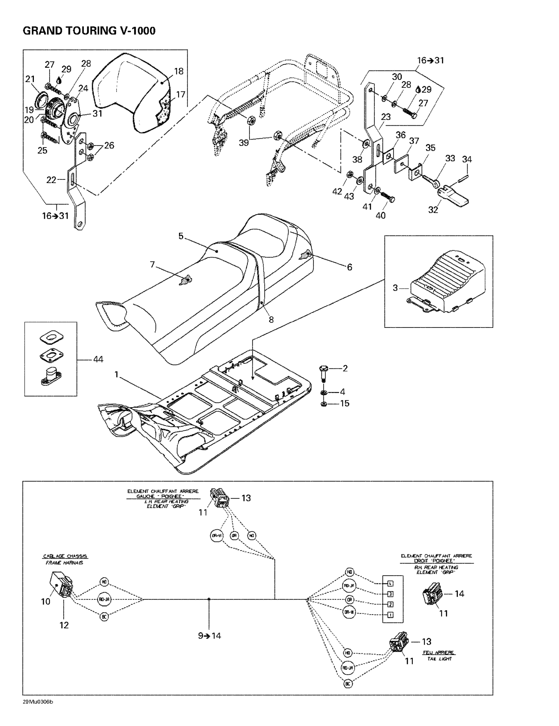 Seat, Backrest (Grand Touring V-1000)