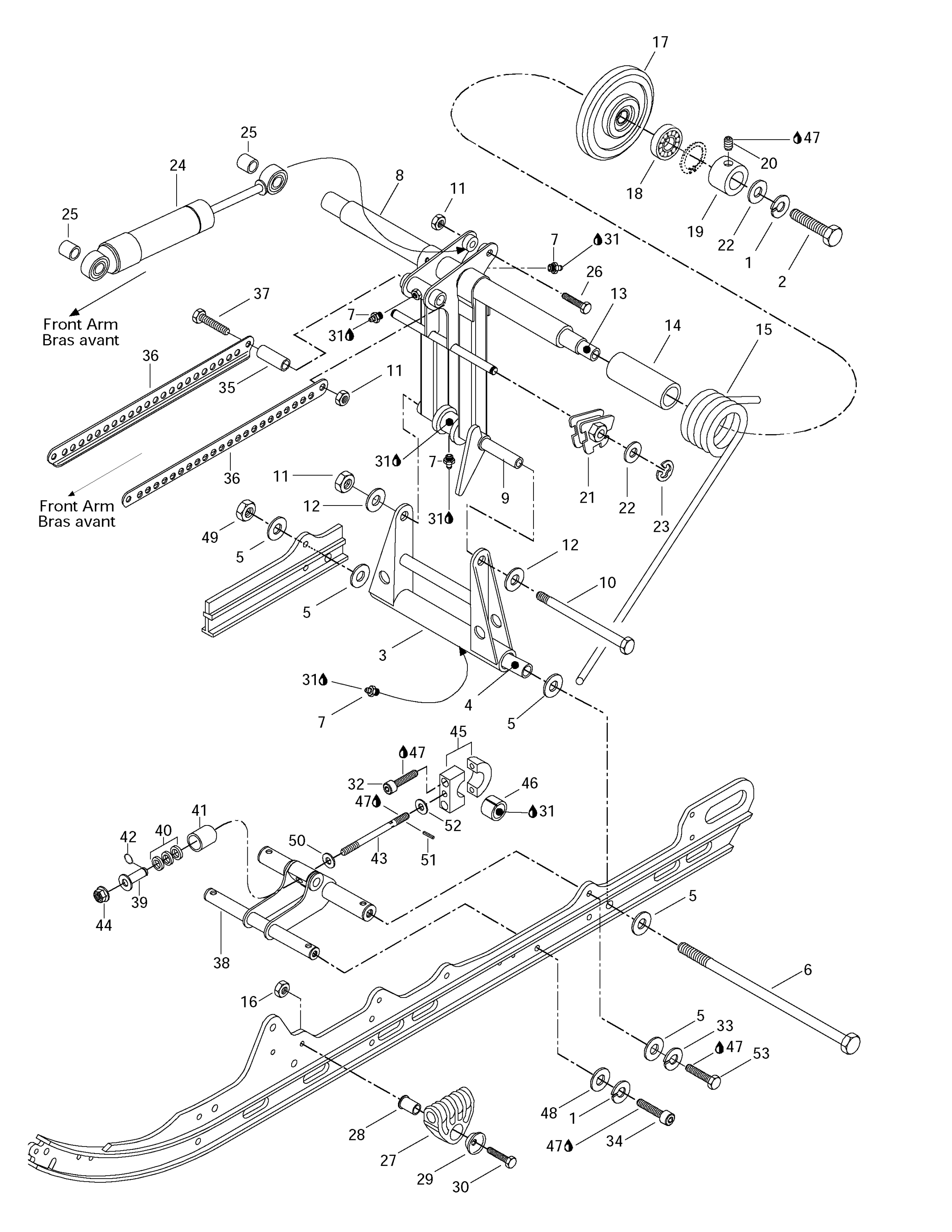 Схема узла: Rear Arm, Rear Suspension