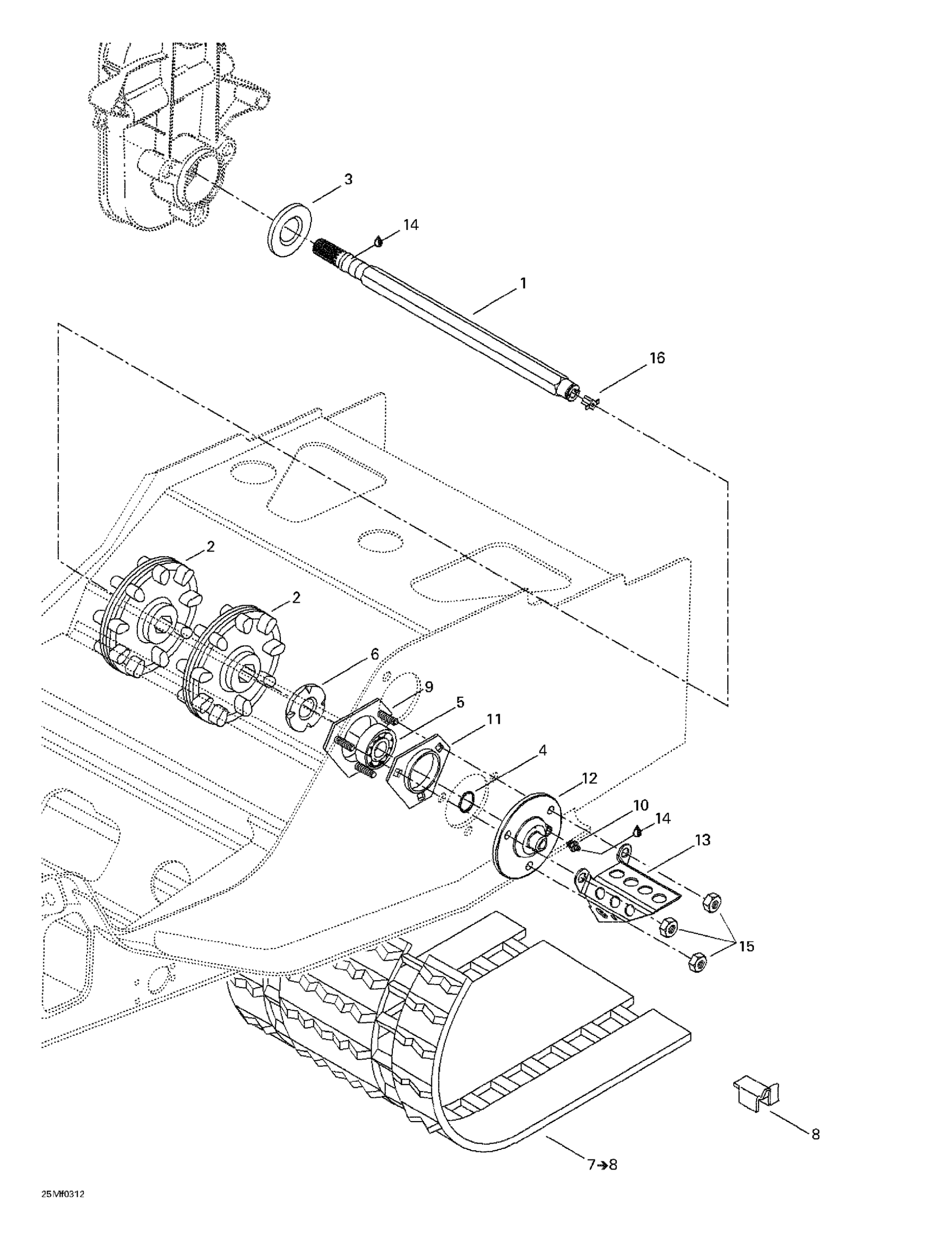 Схема узла: Drive Axle And Track