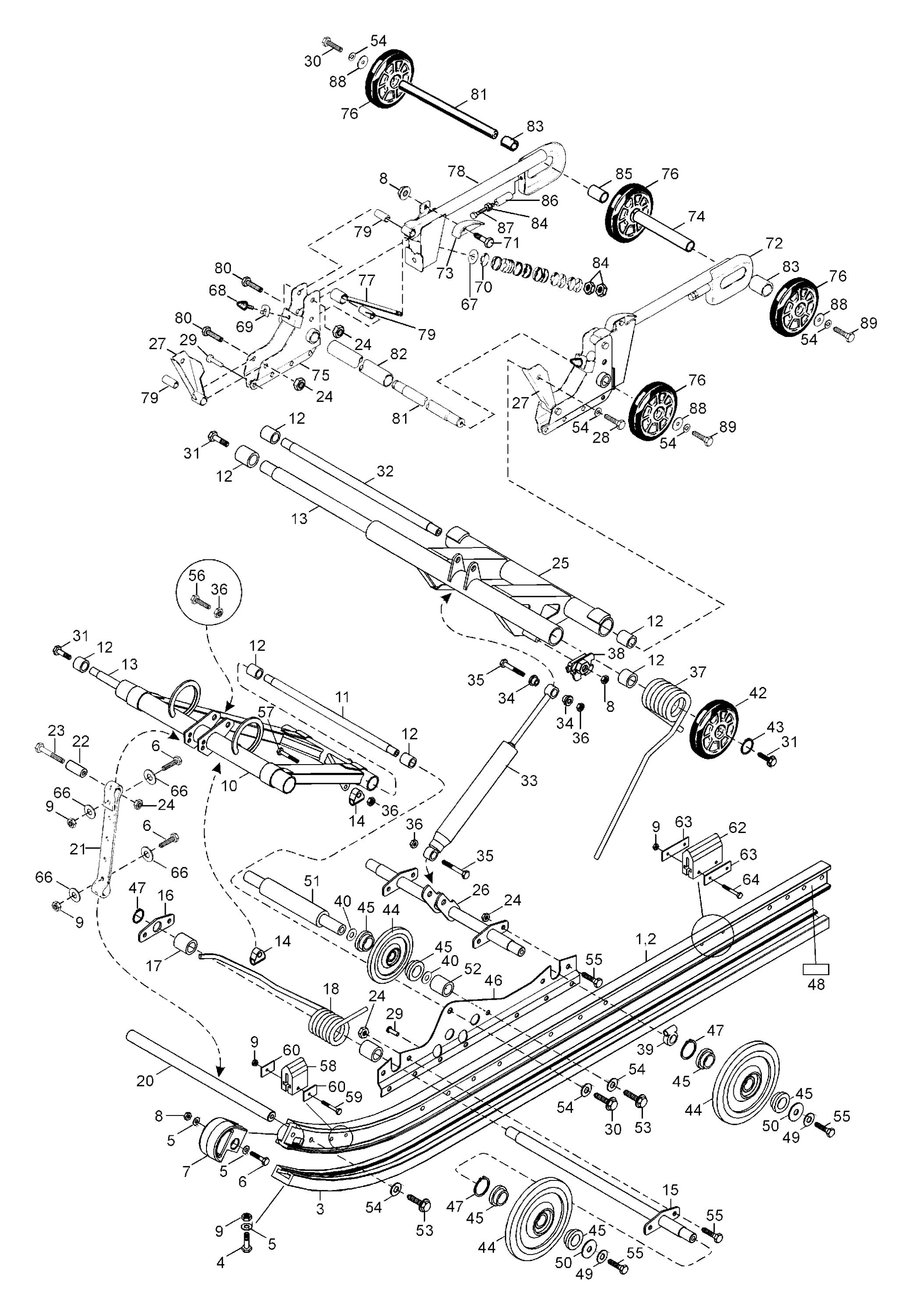 Схема узла: Rear Suspension