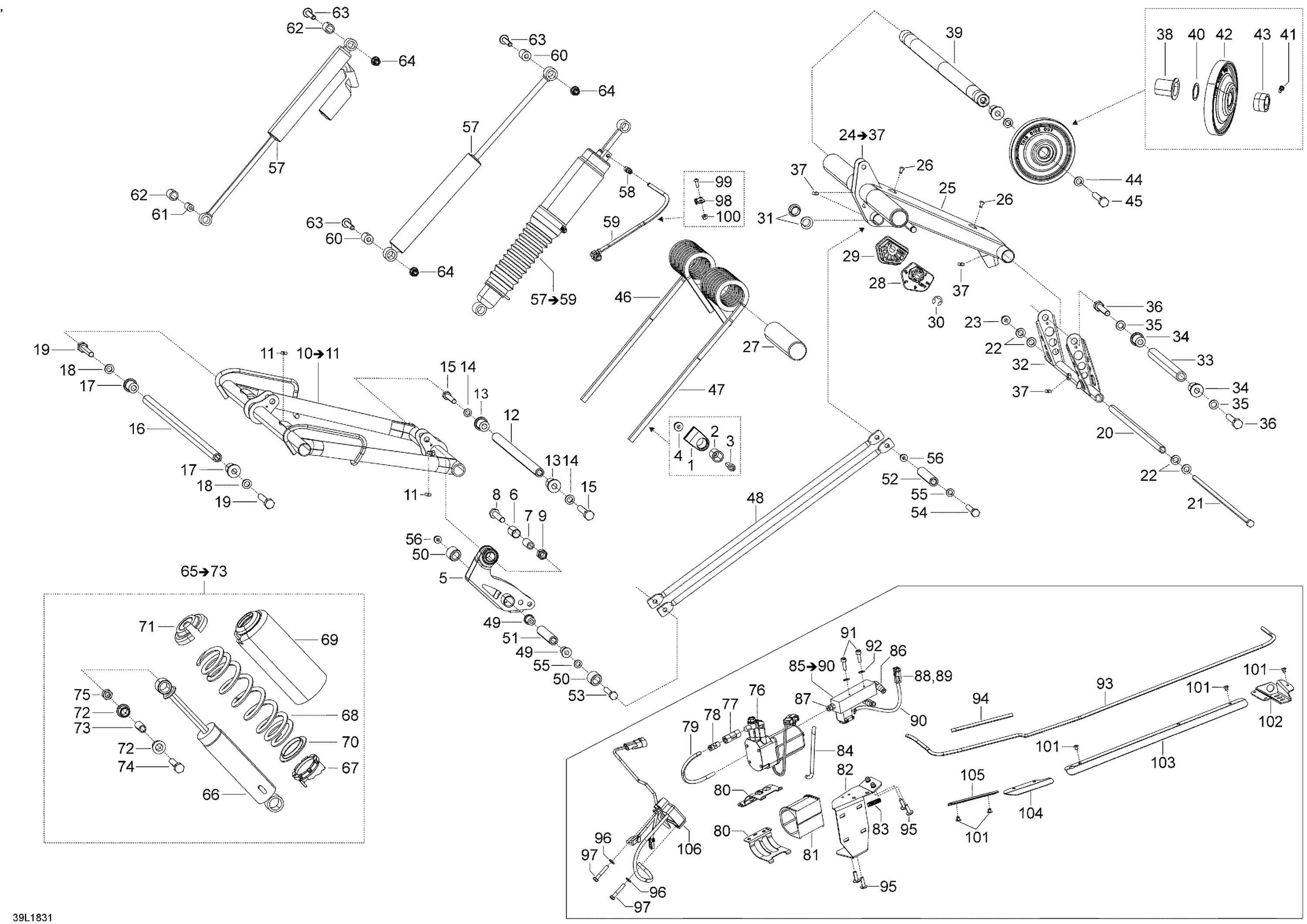Схема узла: Rear Suspension - B