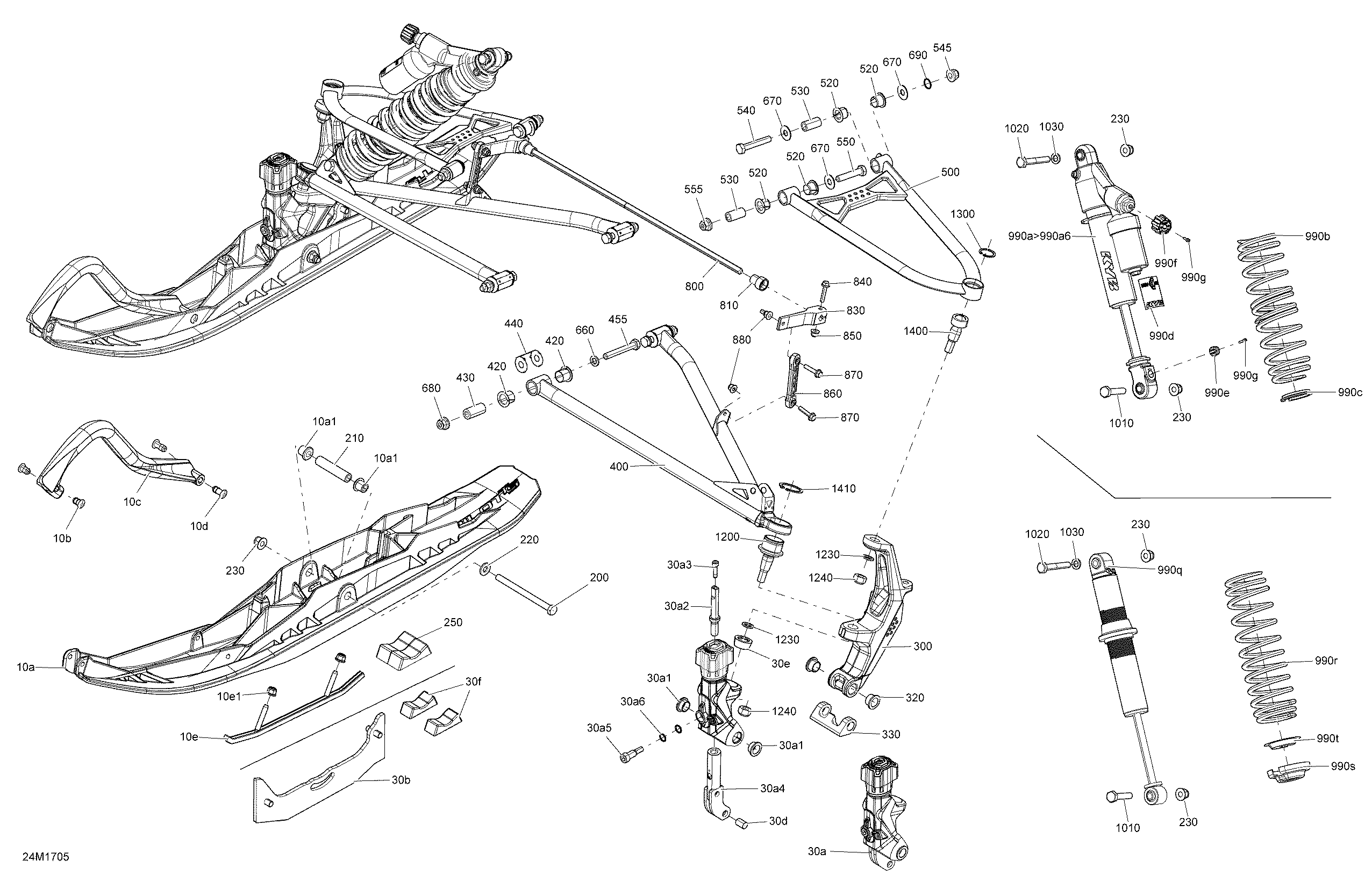Схема узла: Front Suspension And Ski