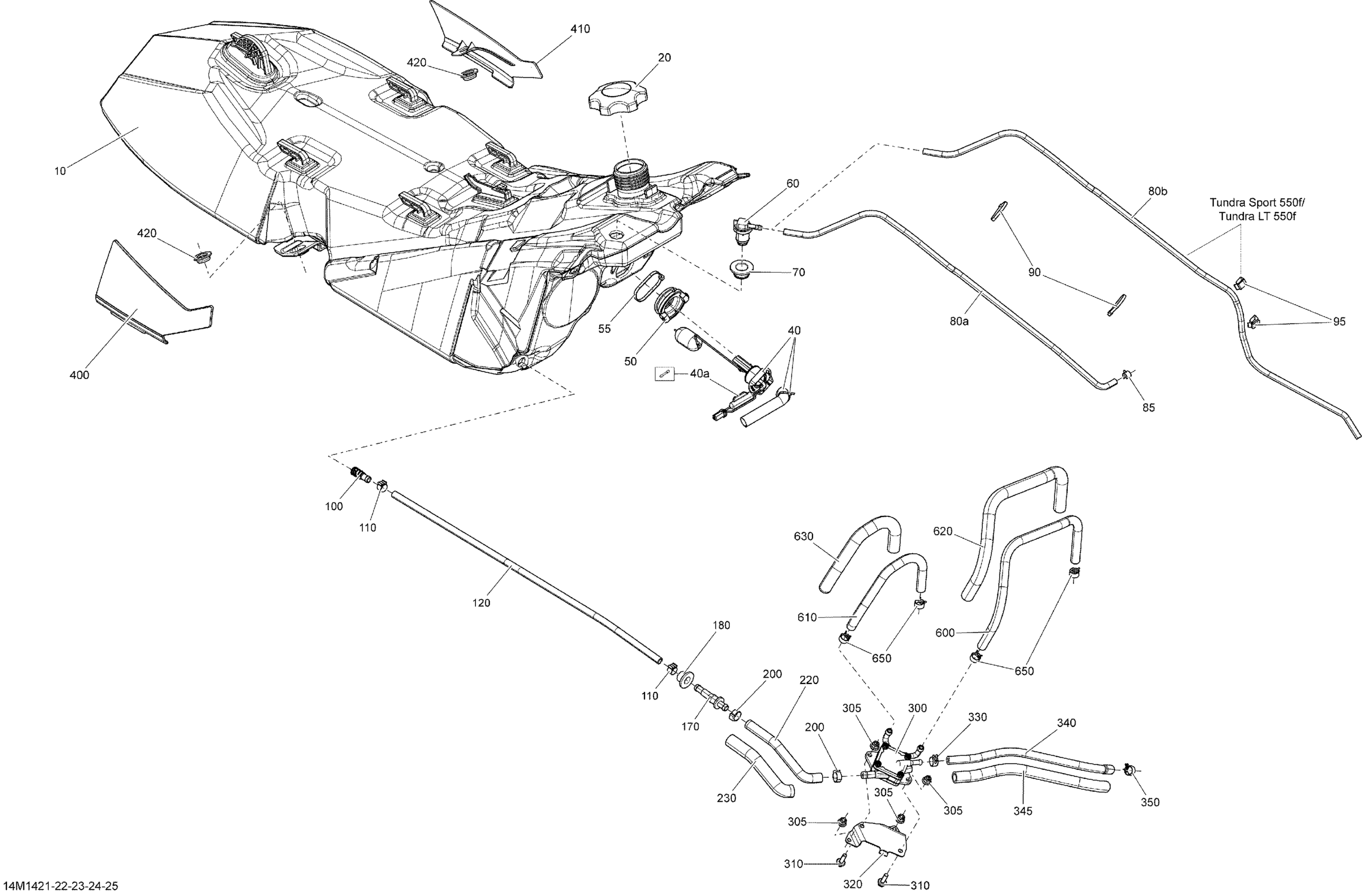 Схема узла: Fuel System _14M1421