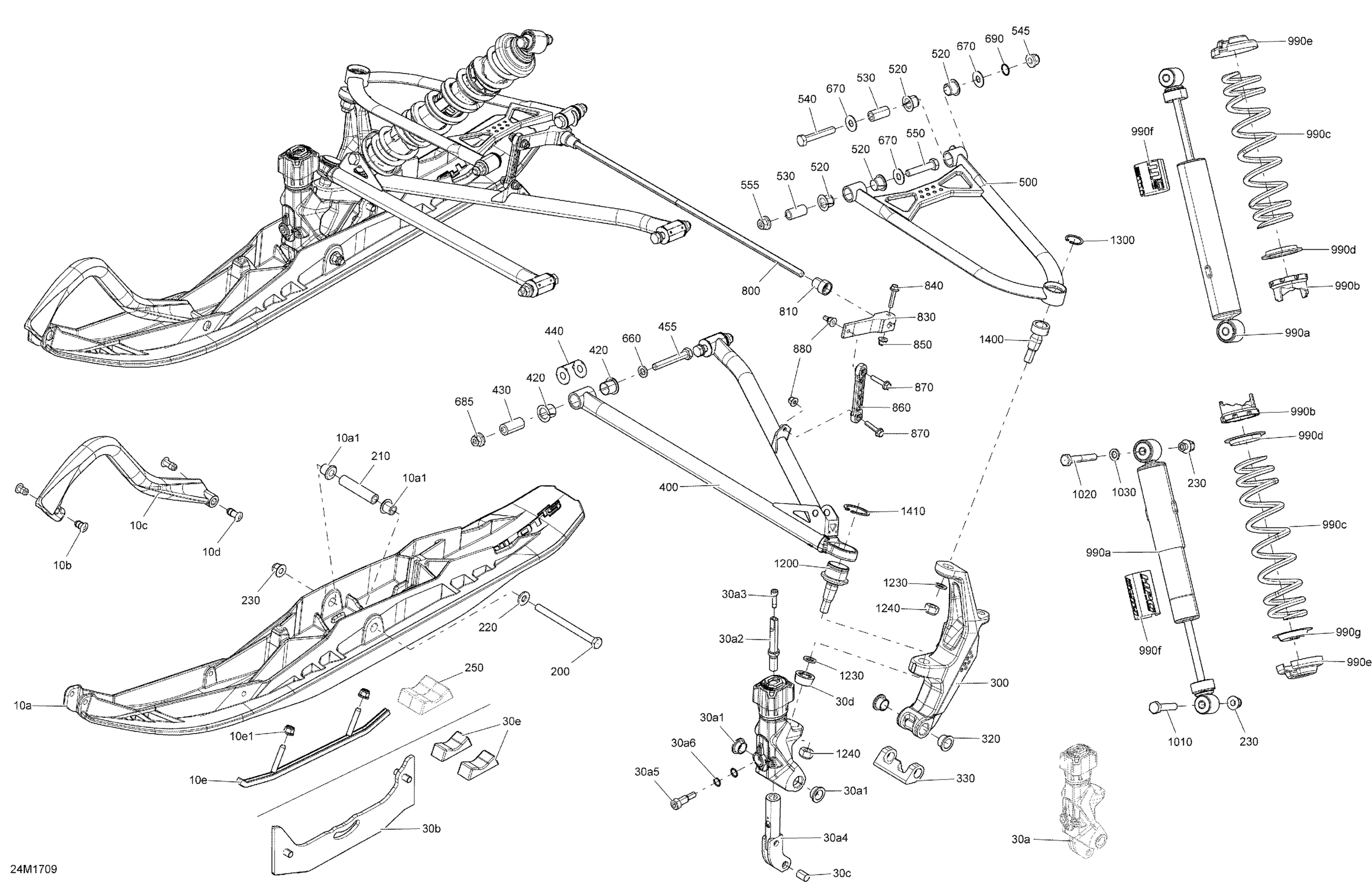 Front Suspension And Ski - All Models
