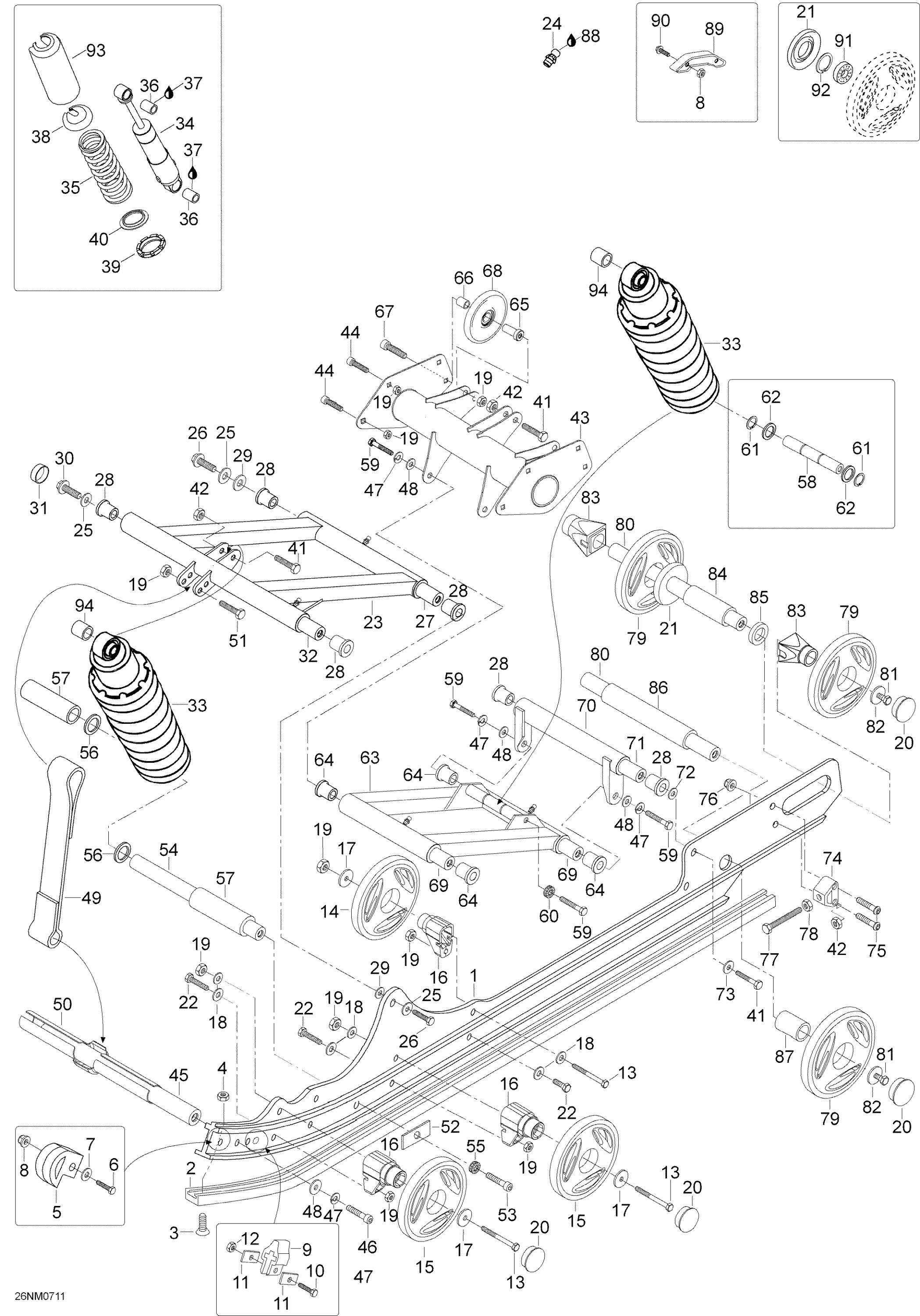 Схема узла: Rear Suspension