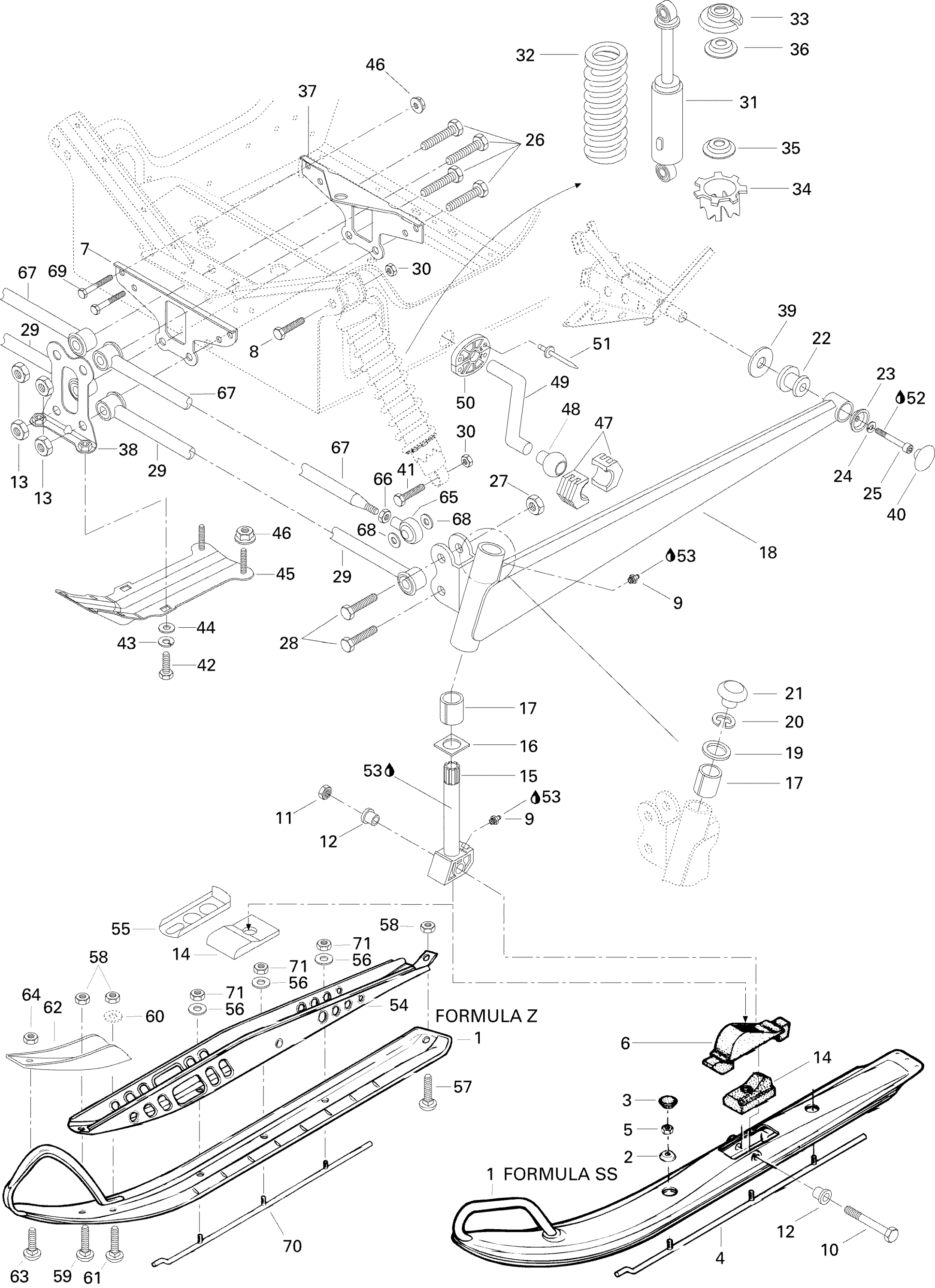 Front Suspension And Ski Formula Z
