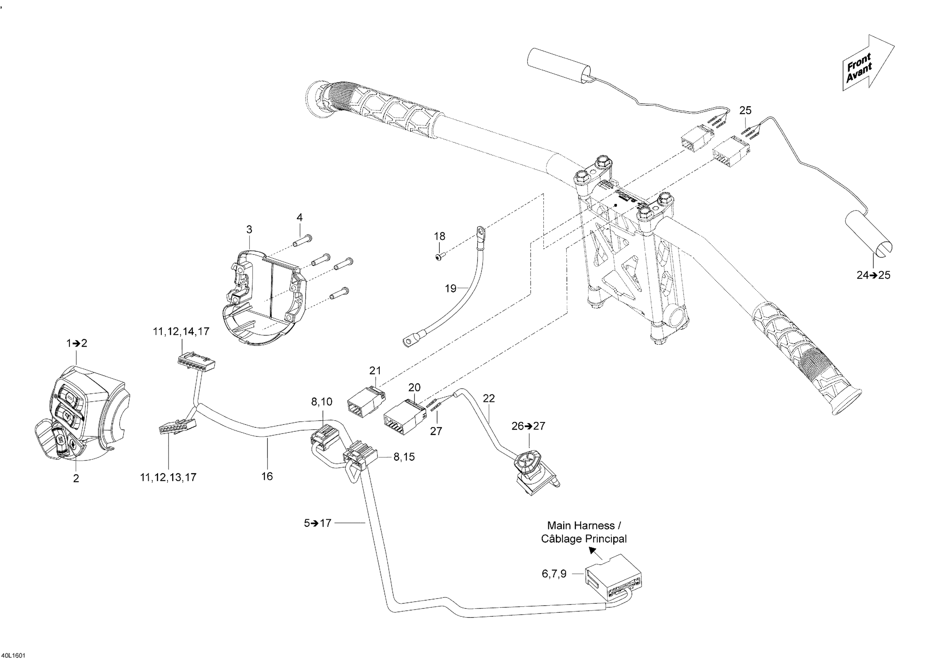 Схема узла: Steering Wiring Harness