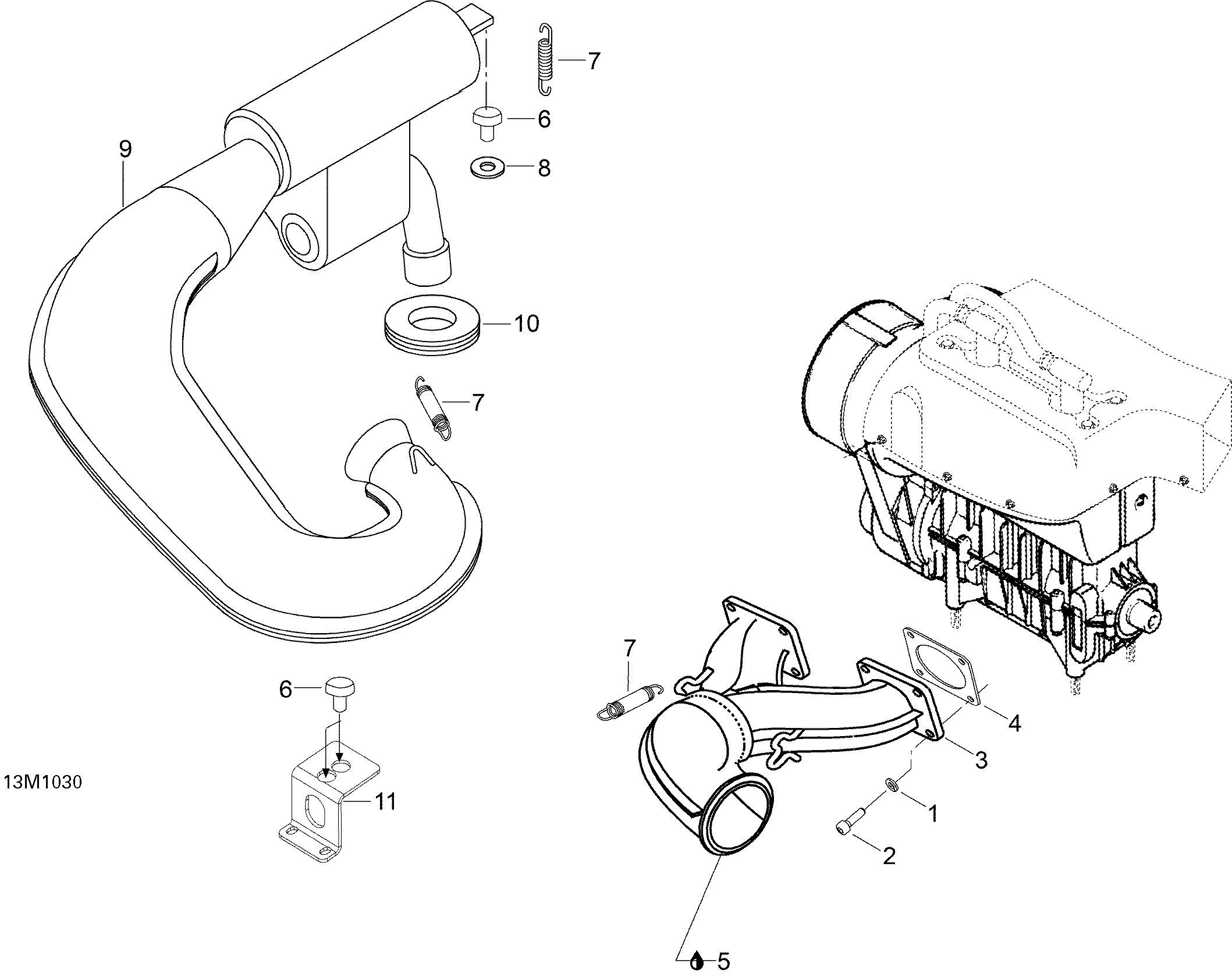 Схема узла: Exhaust System 600