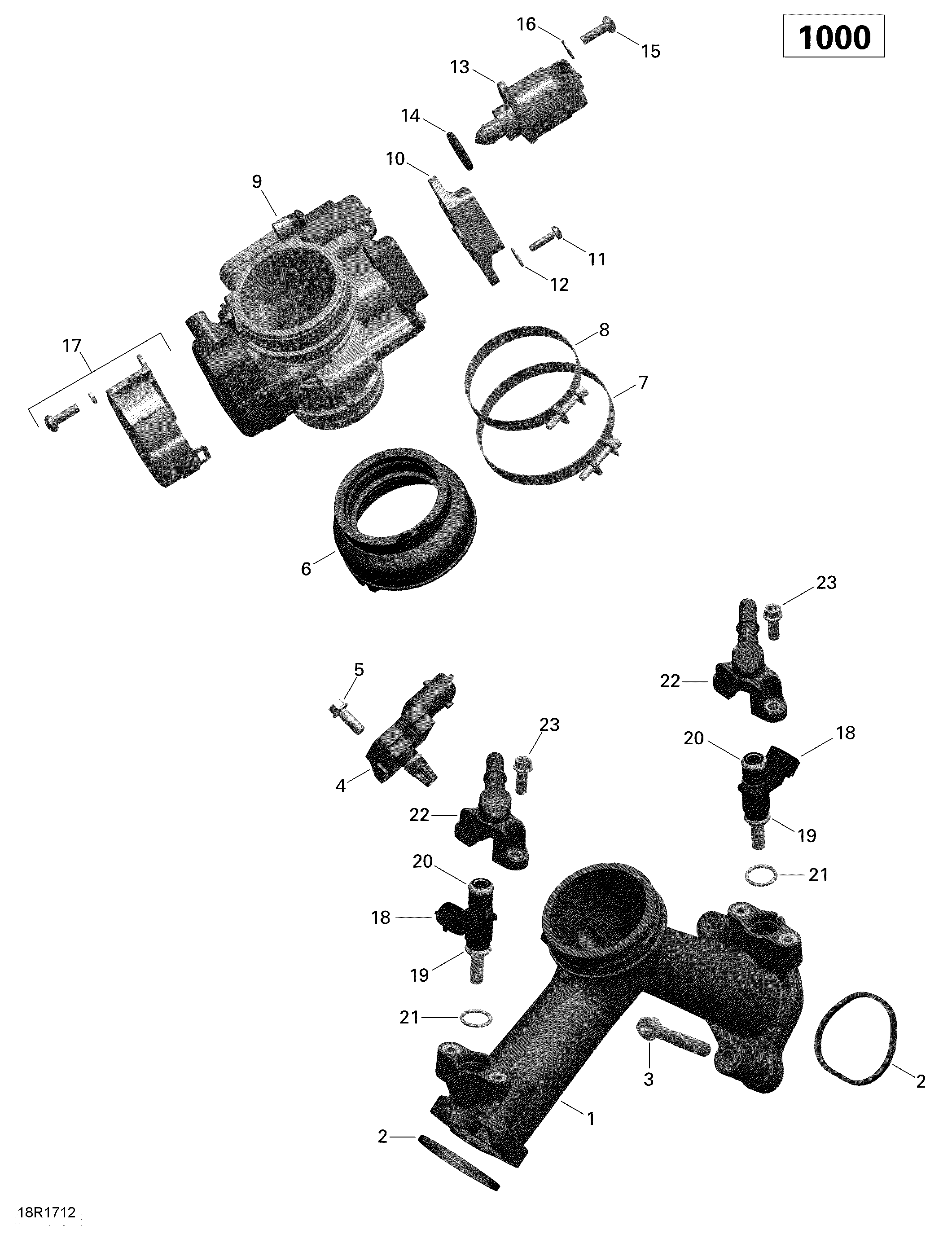 ROTAX - Air Intake Manifold and Throttle Body