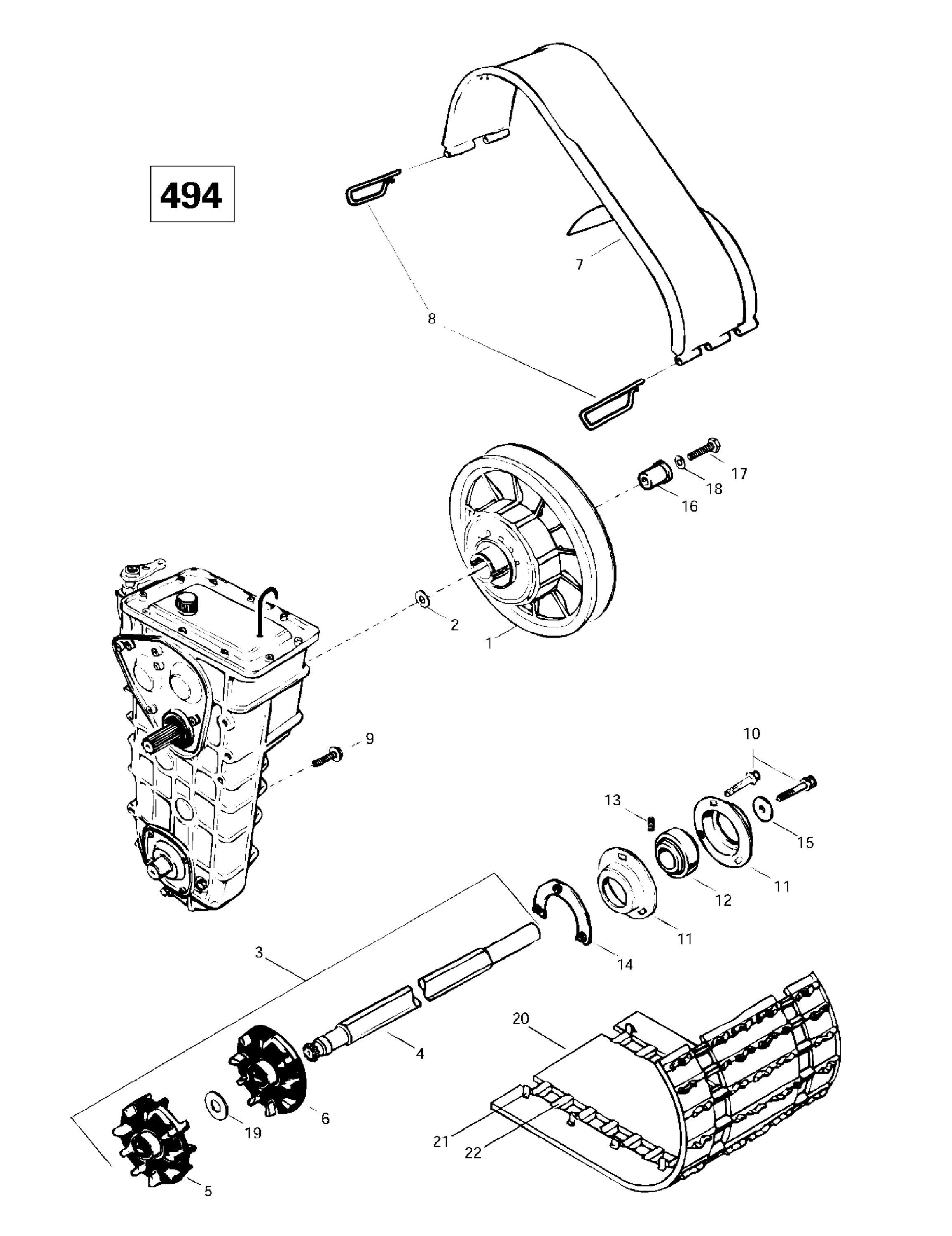 Drive Axle, Track And Belt Guard (494)
