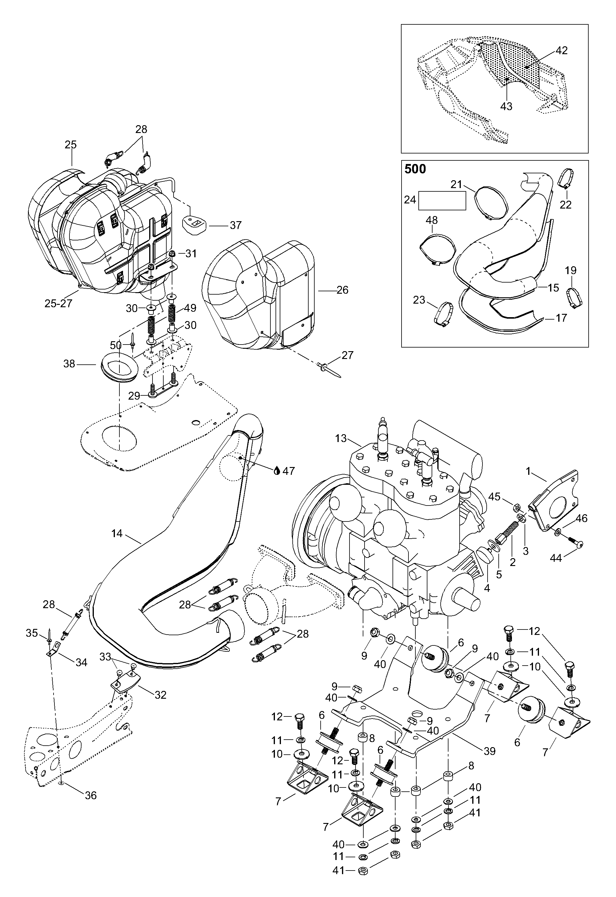 Engine Mount Plate/Muffler