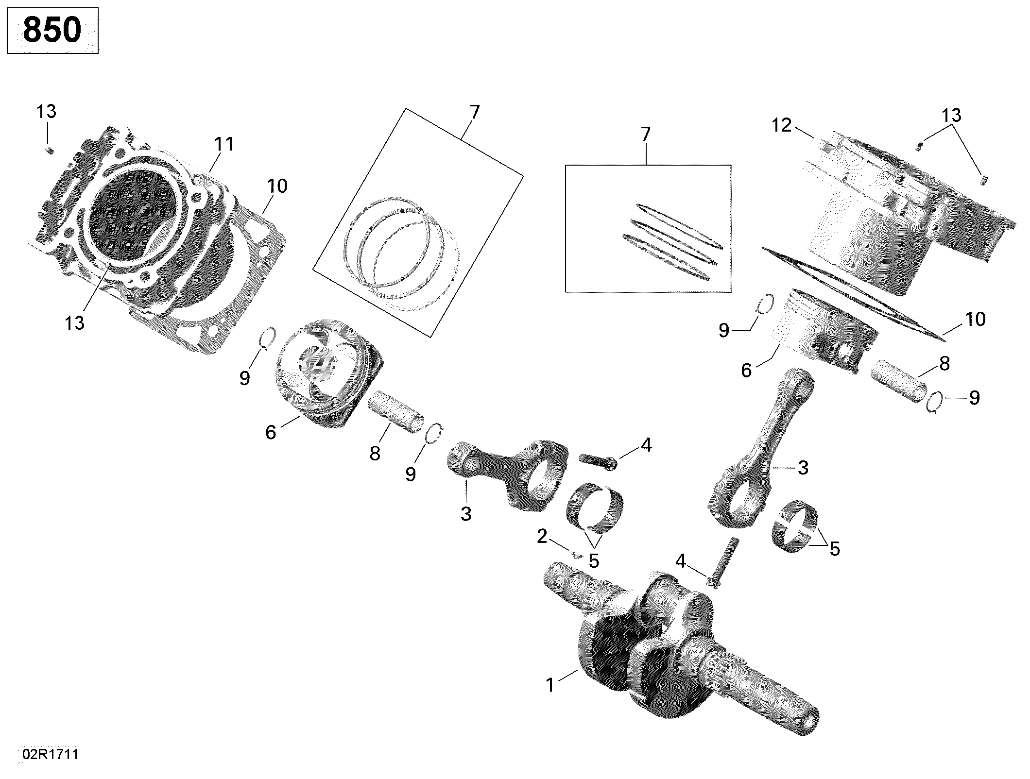ROTAX - Crankshaft, Piston and Cylinder
