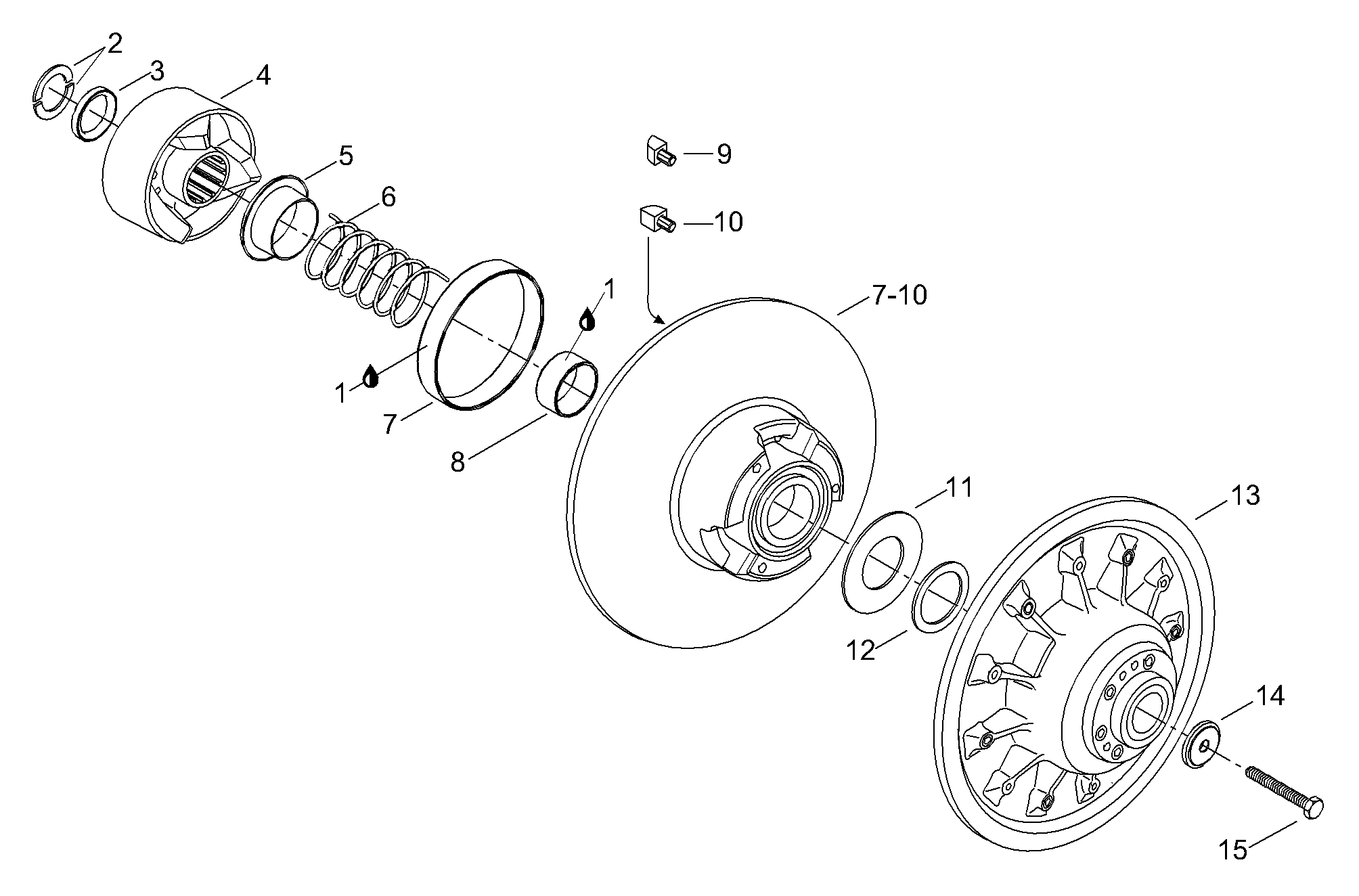 Схема узла: Driven Pulley