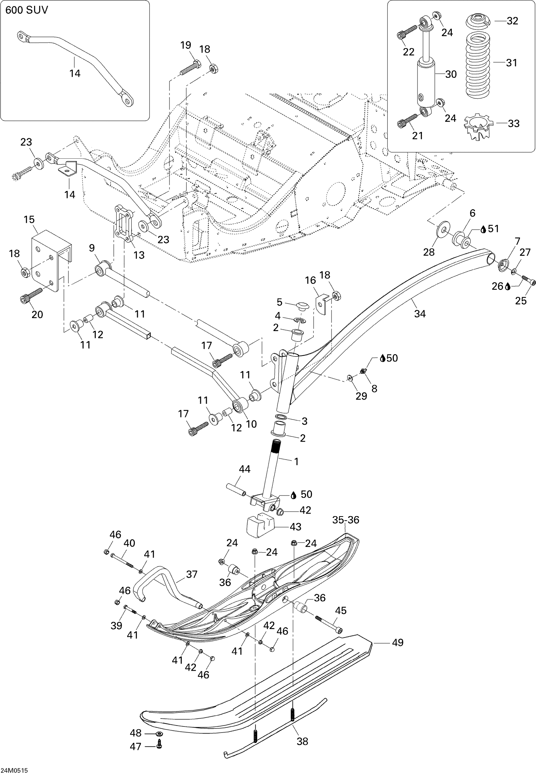 Front Suspension And Ski 550F SUV