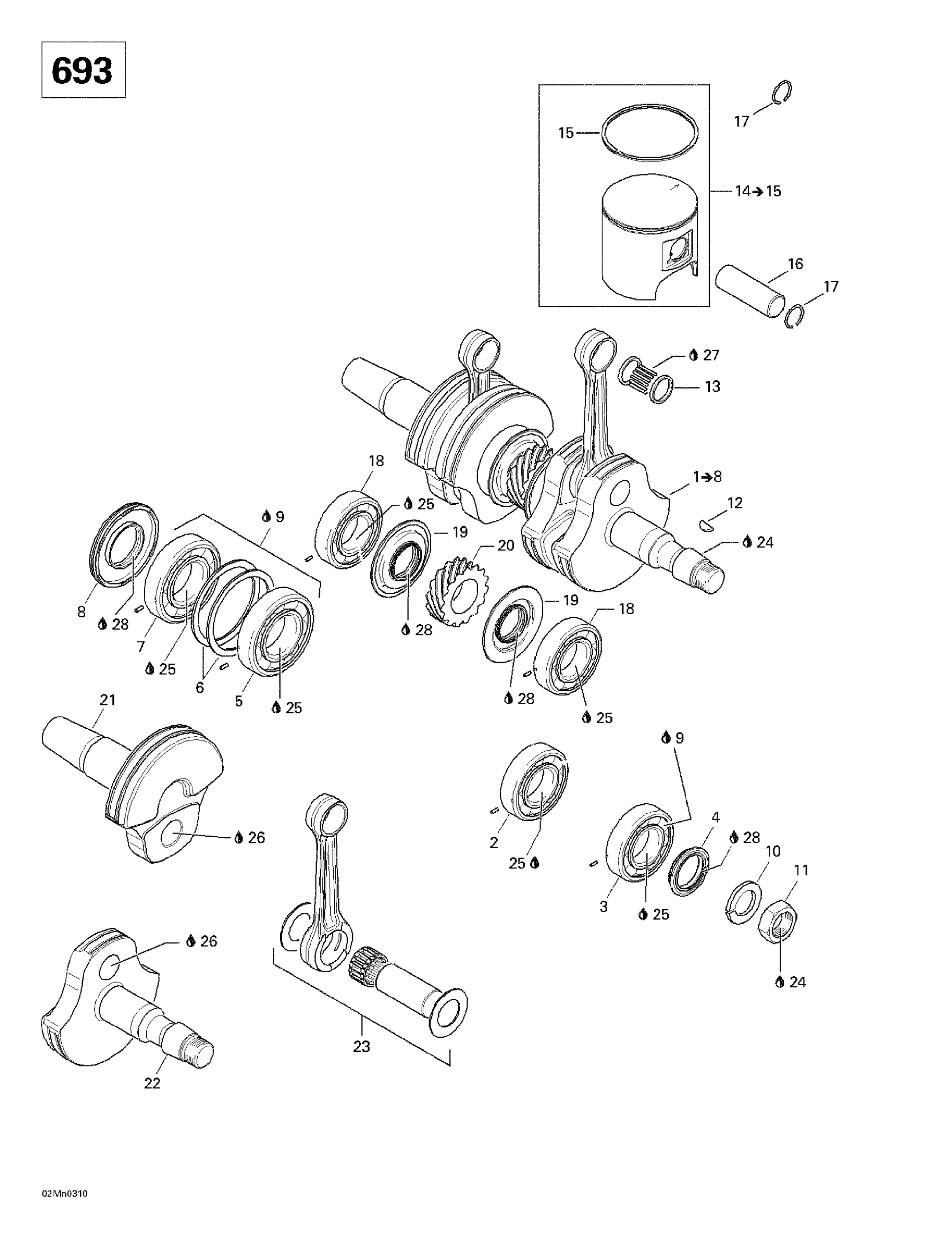 Crankshaft And Pistons (693)