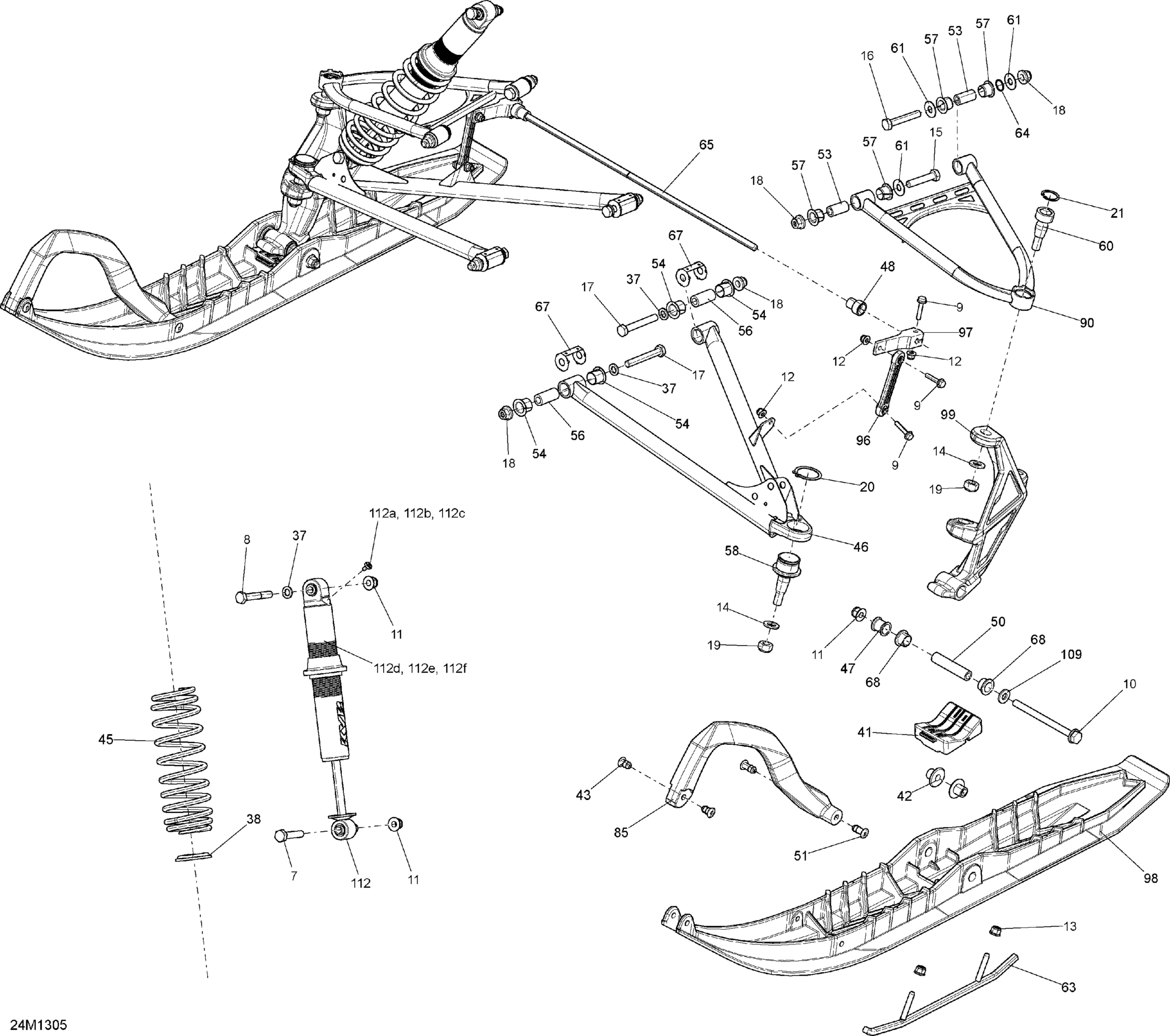 Схема узла: Front Suspension And Ski