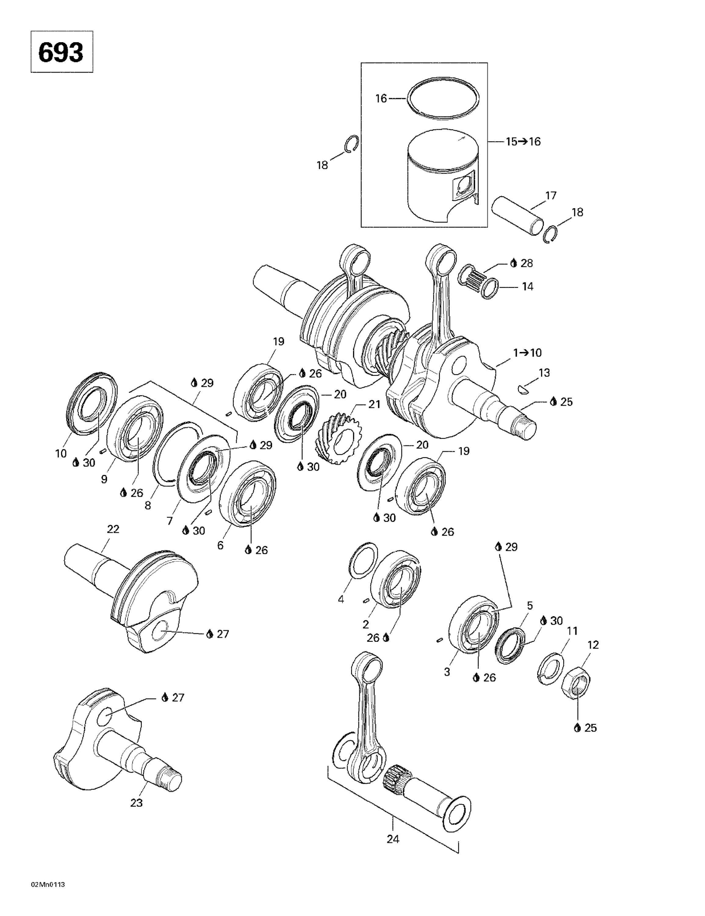 Crankshaft And Pistons (693)