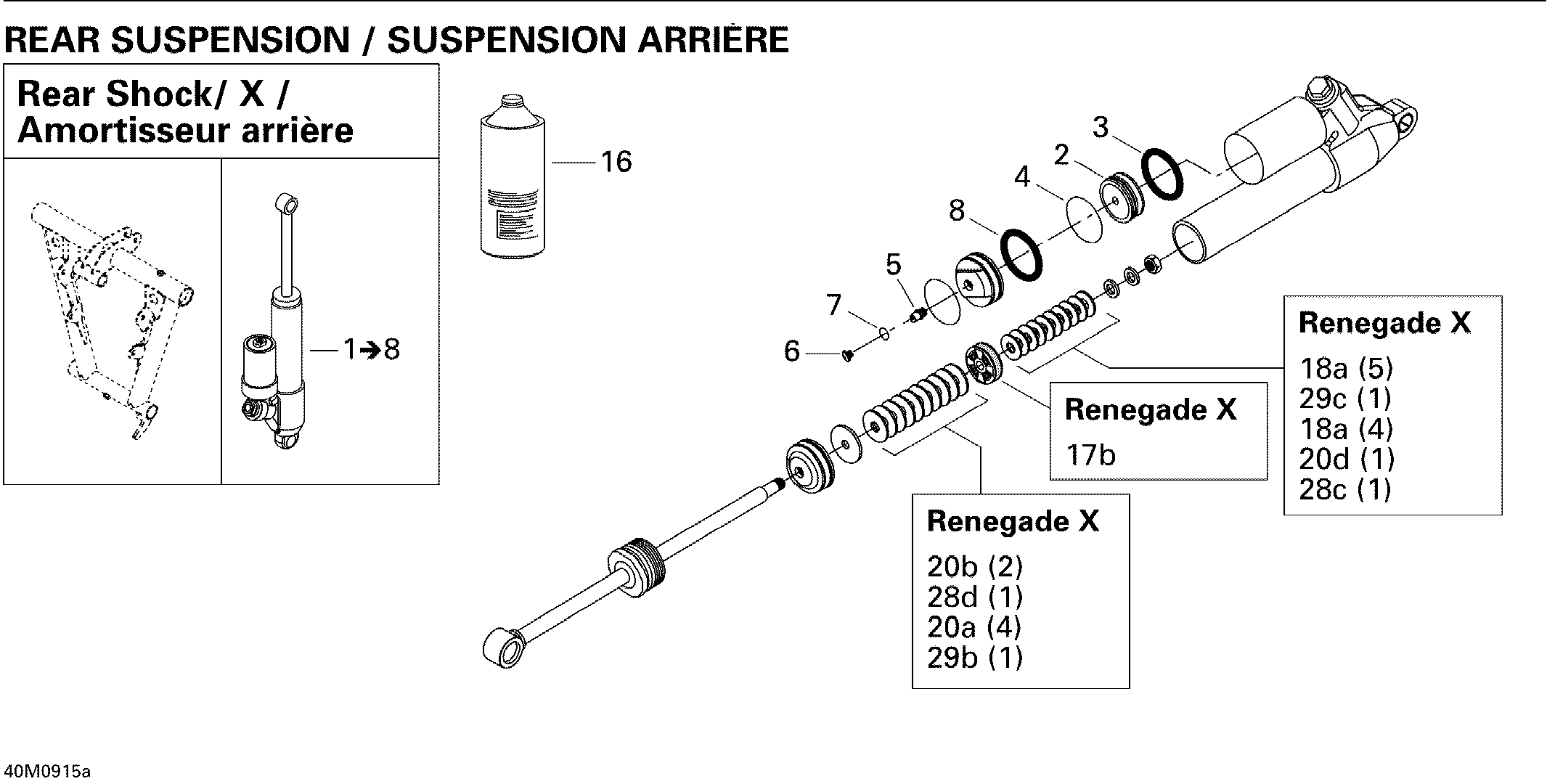 Take Apart Shock, Rear X