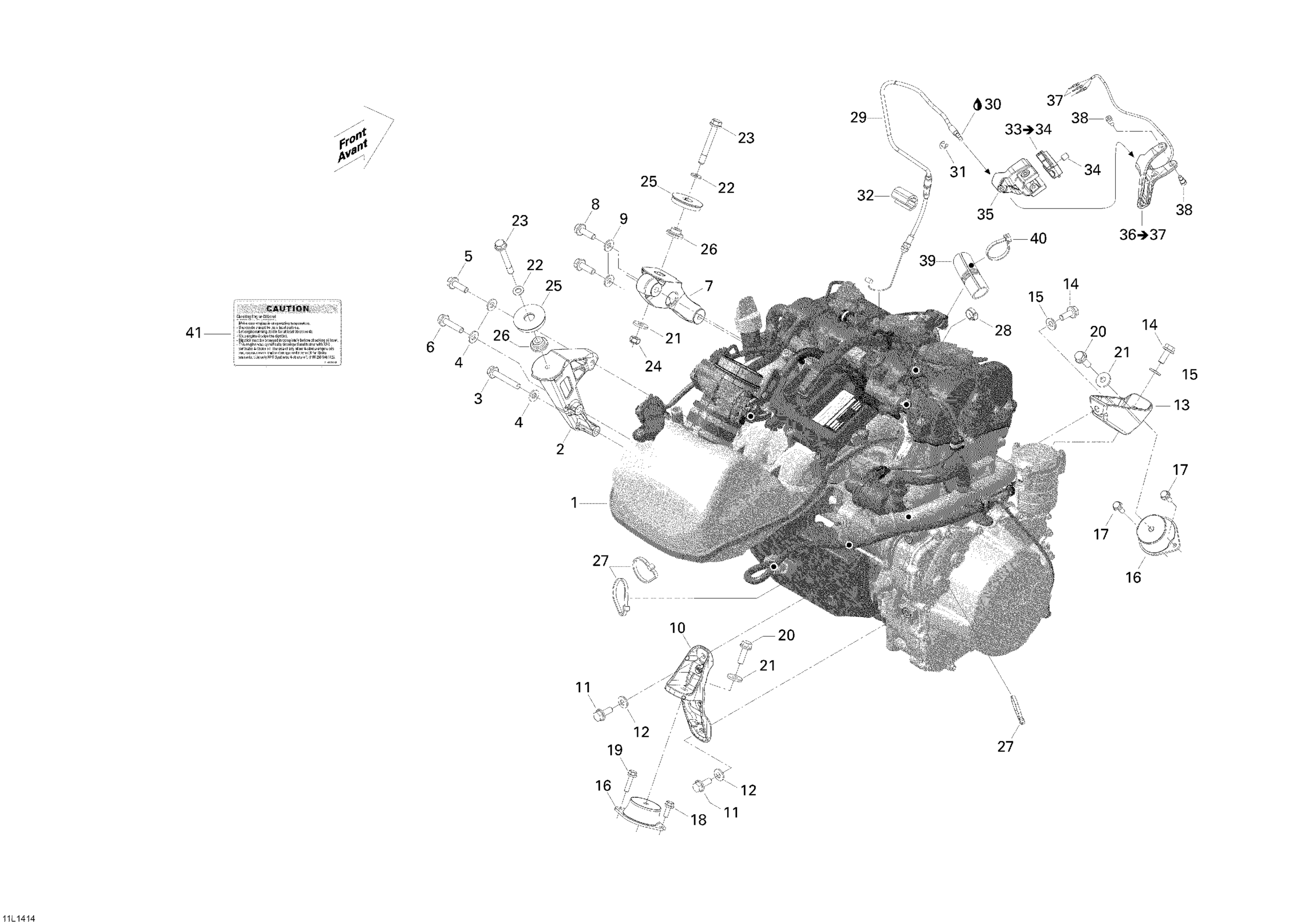 Схема узла: Engine And Engine Support