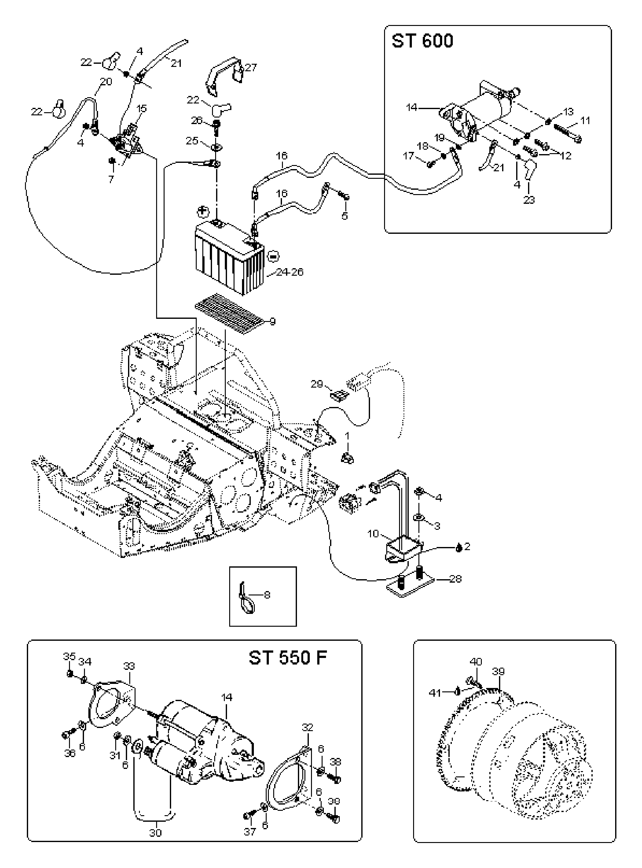 Схема узла: Electric Starter Kit